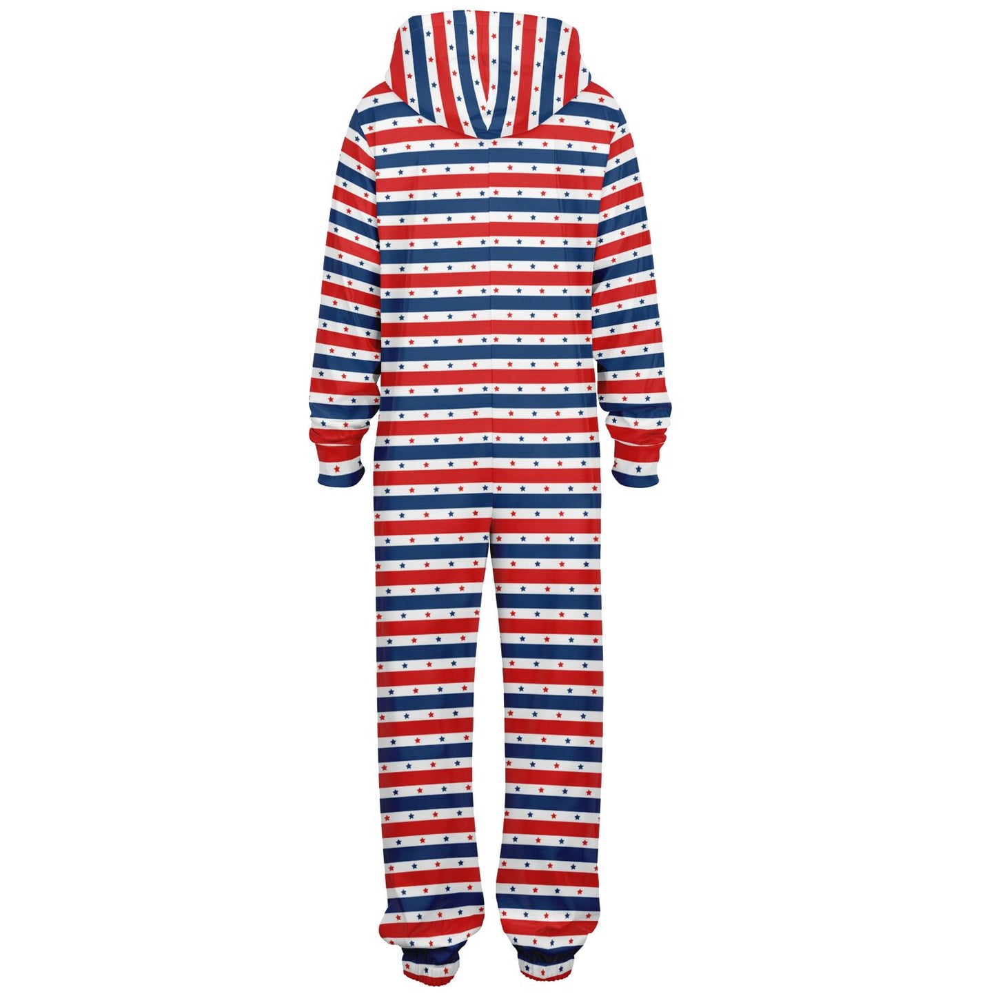 Star-spangled Adult Jumpsuit, Red White & Blue Onesie Athletic Union Suit - HolidayShoppingFinds