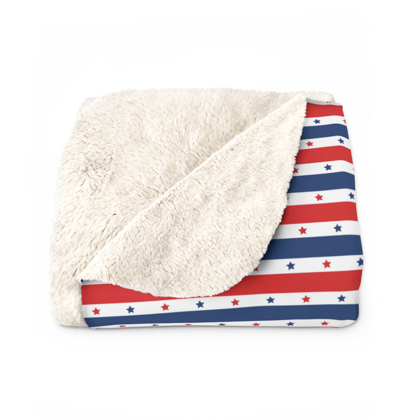 Patriotic Sherpa Blanket, Stars & Stripes American Flag Blanket, Veterans 4th of July Memorial Day Home Decor - HolidayShoppingFinds