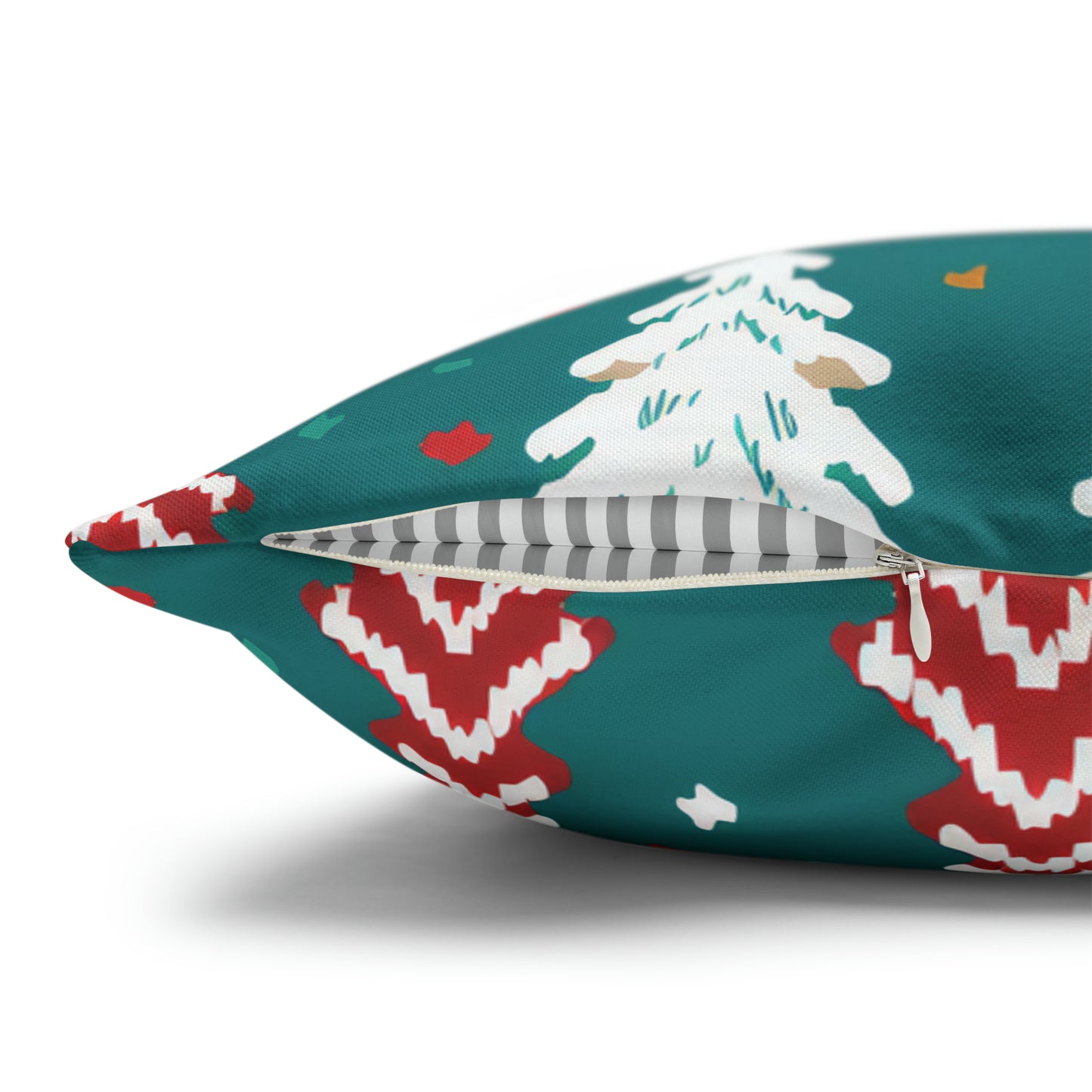 Winter Roadtrip Pillowcase, Snowy Car Teal Pillow Case Cover Vehicle-Themed Cushion Throw - HolidayShoppingFinds