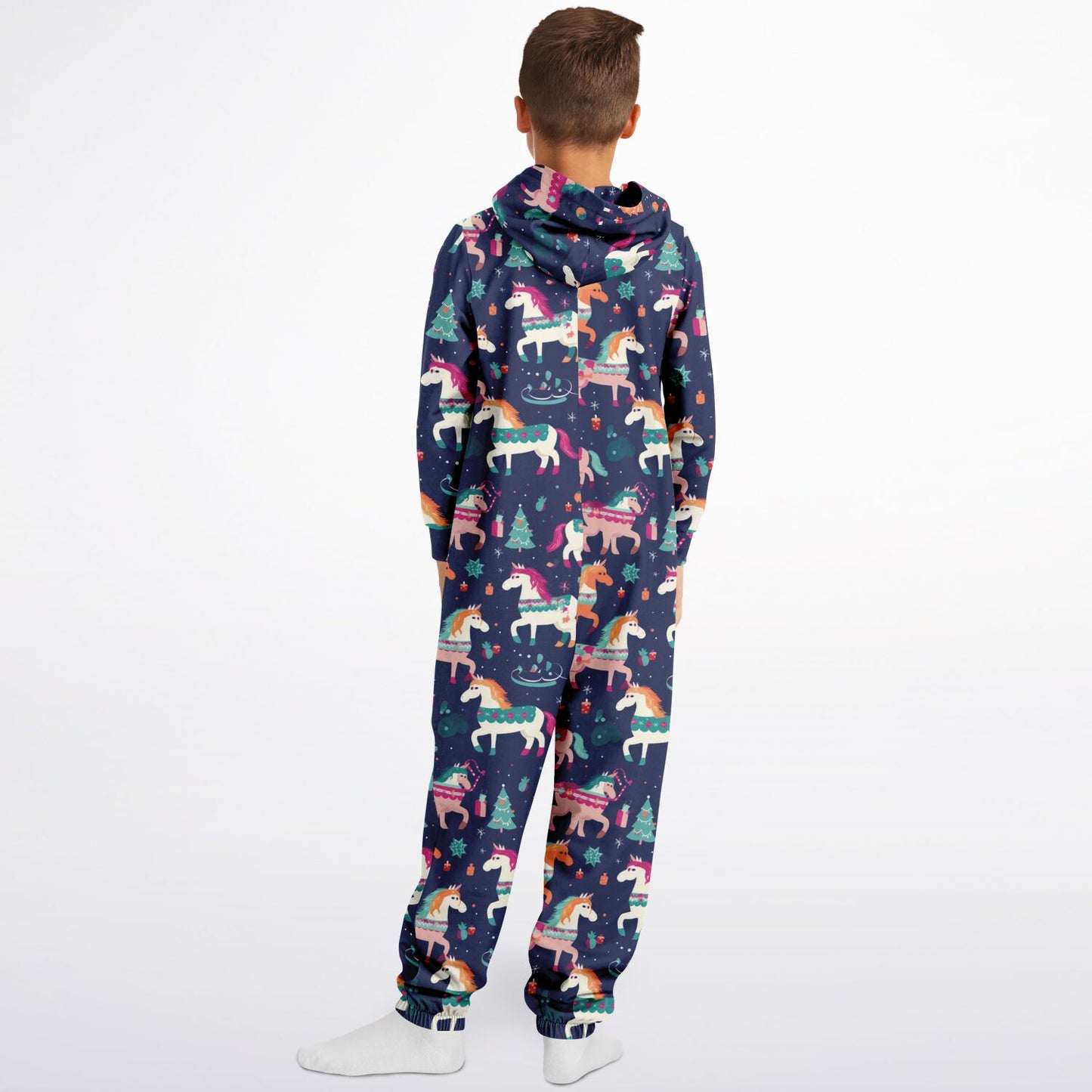 Magical Unicorn Teens Onesie, Kids Union Suit Blue Athletic Jumpsuit - HolidayShoppingFinds