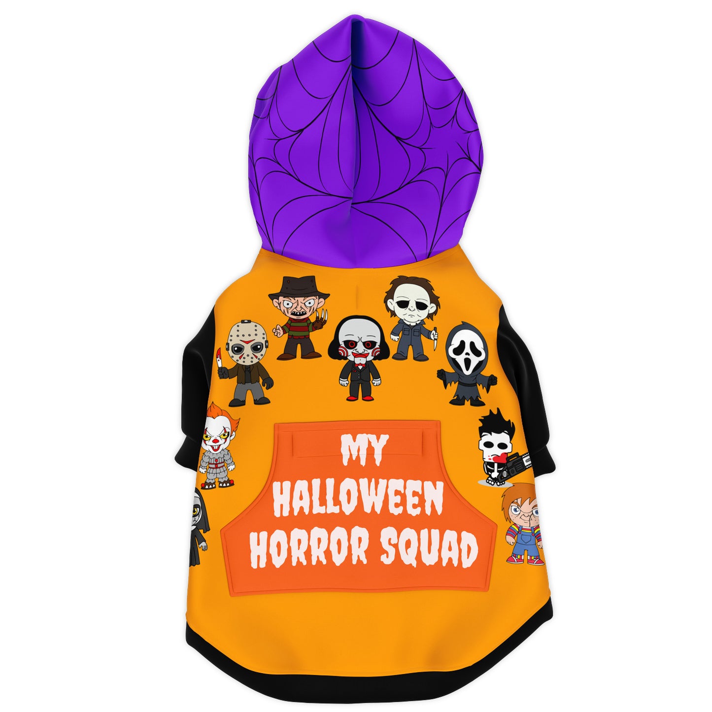 Halloween Killers Dog Hoodie, Halloween Costume Zip-up Pet Hoodie Sweater - HolidayShoppingFinds