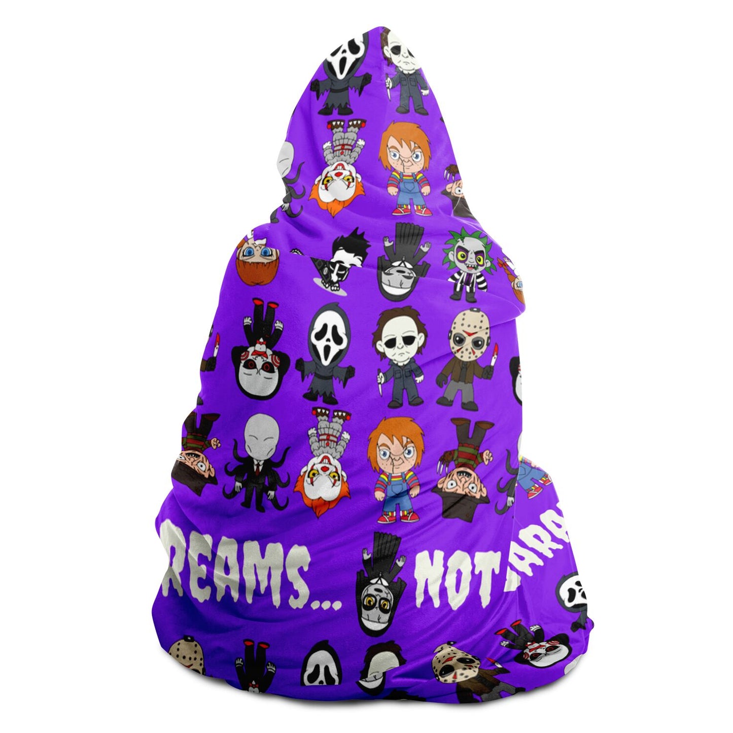 Halloween Killers Hooded Blanket "Sweet Dreams Not Guaranteed!"- Purple - HolidayShoppingFinds