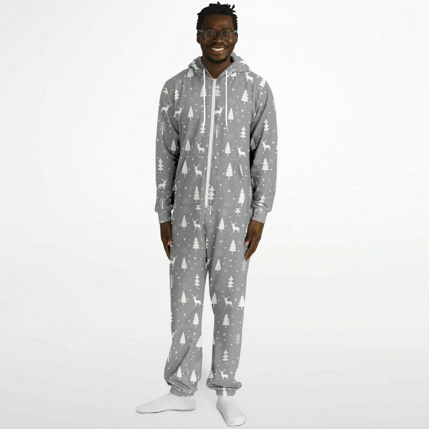 Gray Winter's Tale Jumpsuit Adult Onesie Gender-Neutral Athletic PJs - HolidayShoppingFinds
