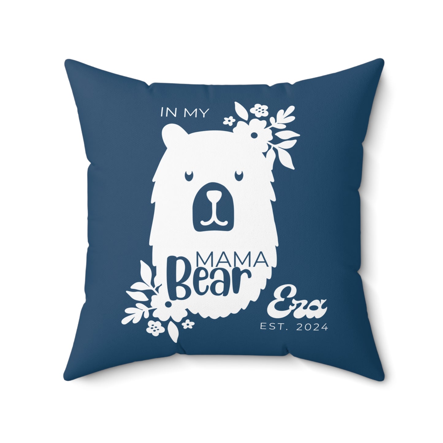 Personalized In My Mama Bear Era Pillow with Insert Blue, Gift For Mom 20" × 20" - HolidayShoppingFinds