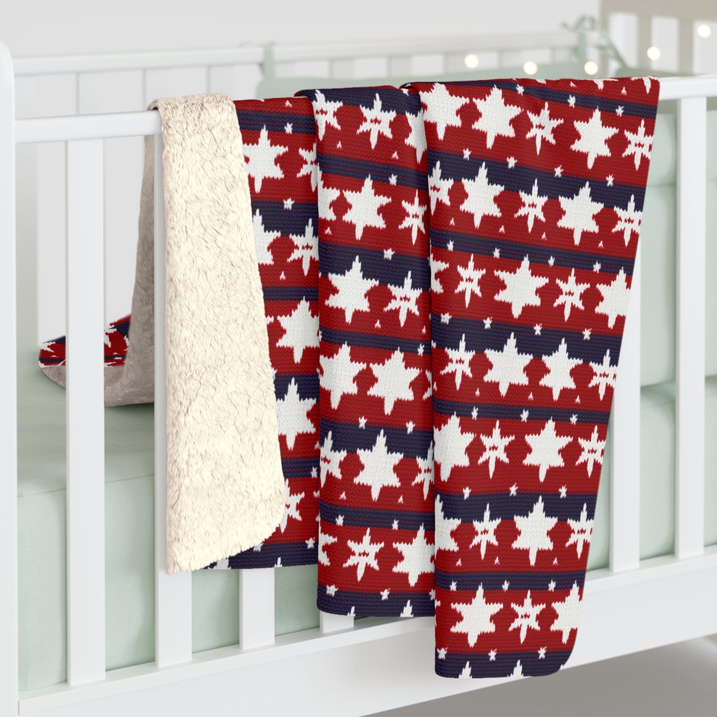 Patriotic Sherpa Blanket American Flag Blanket USA Red White & Blue Blanket Veterans 4th of July Memorial Day Home Decor - HolidayShoppingFinds