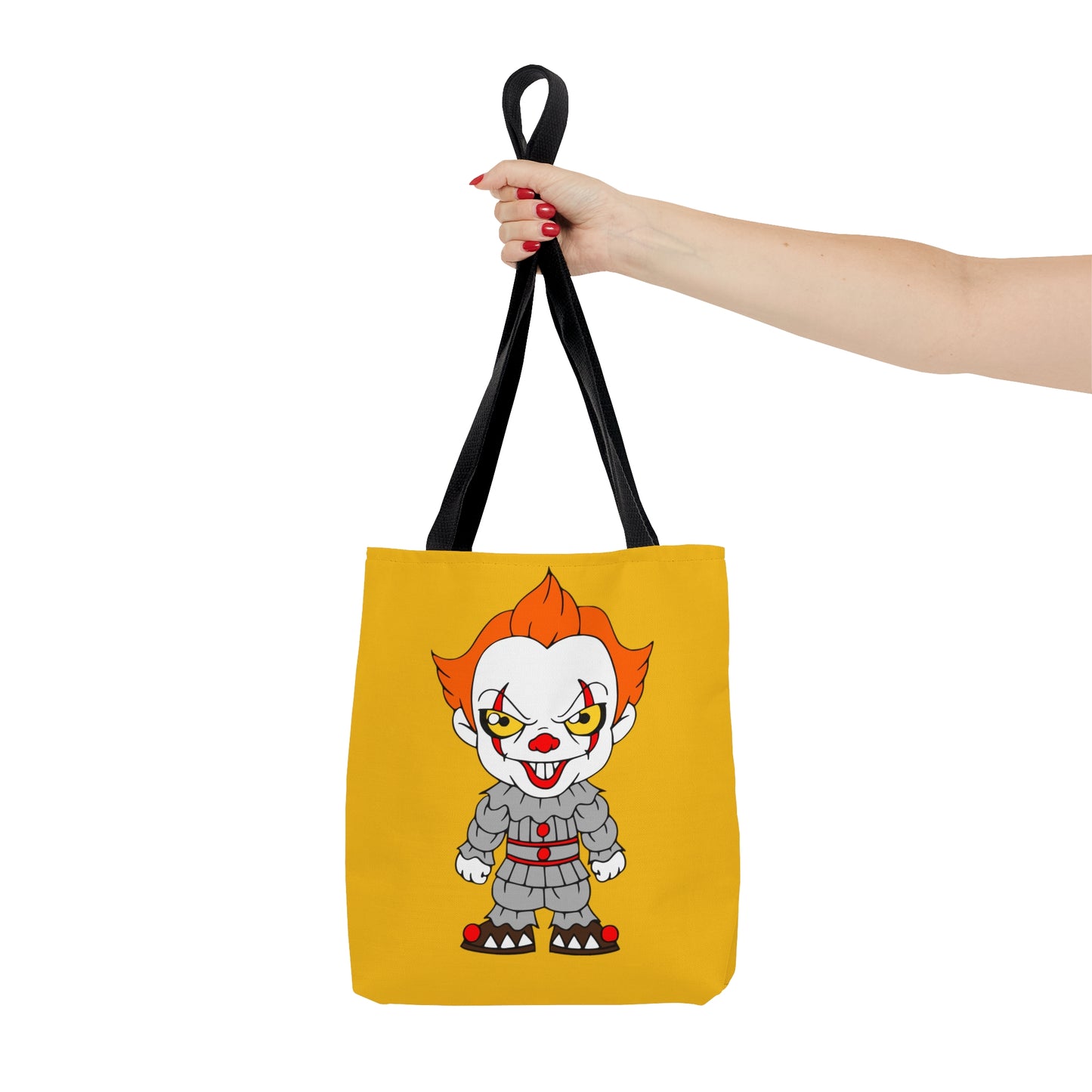 IT Pennywise Tote Bag, Halloween Horror Movie Fan Gift, Yellow Handbag, Trick or Treat Bag - HolidayShoppingFinds