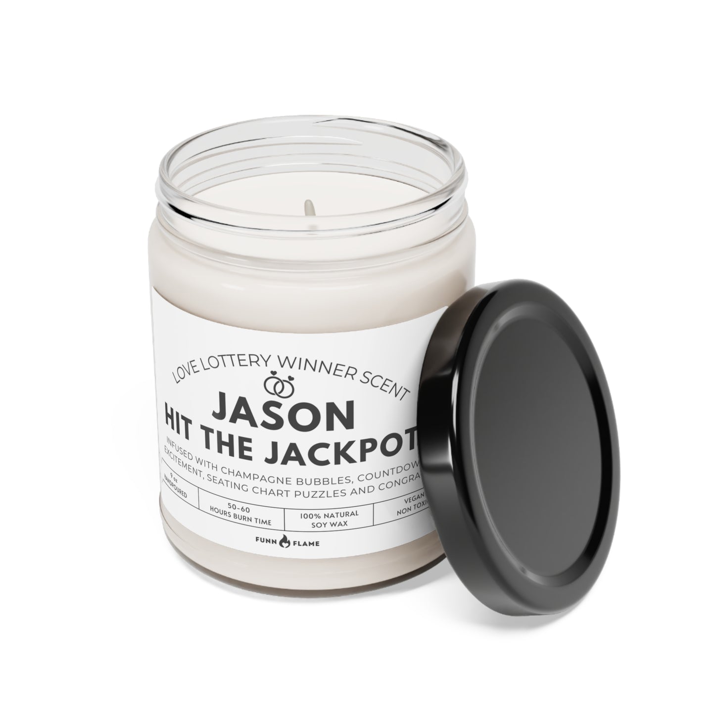 Hit the Jackpot Candle Funny Bachelor Bachelorette Bridal Gift (W) 100% Vegan Soy Wax Candle Eco-Friendly Long-Lasting Candle - HolidayShoppingFinds