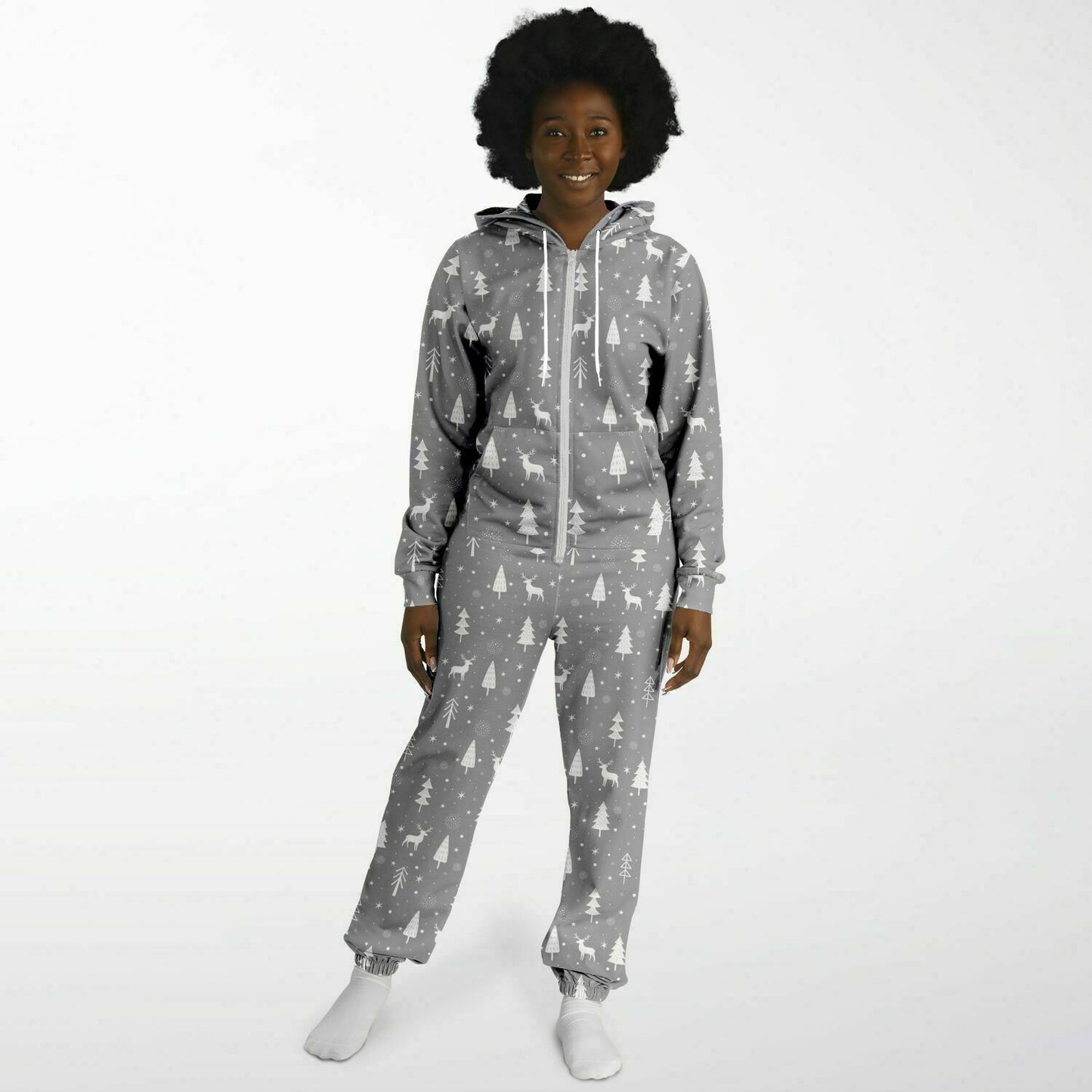 Gray Winter's Tale Jumpsuit Adult Onesie Gender-Neutral Athletic PJs - HolidayShoppingFinds