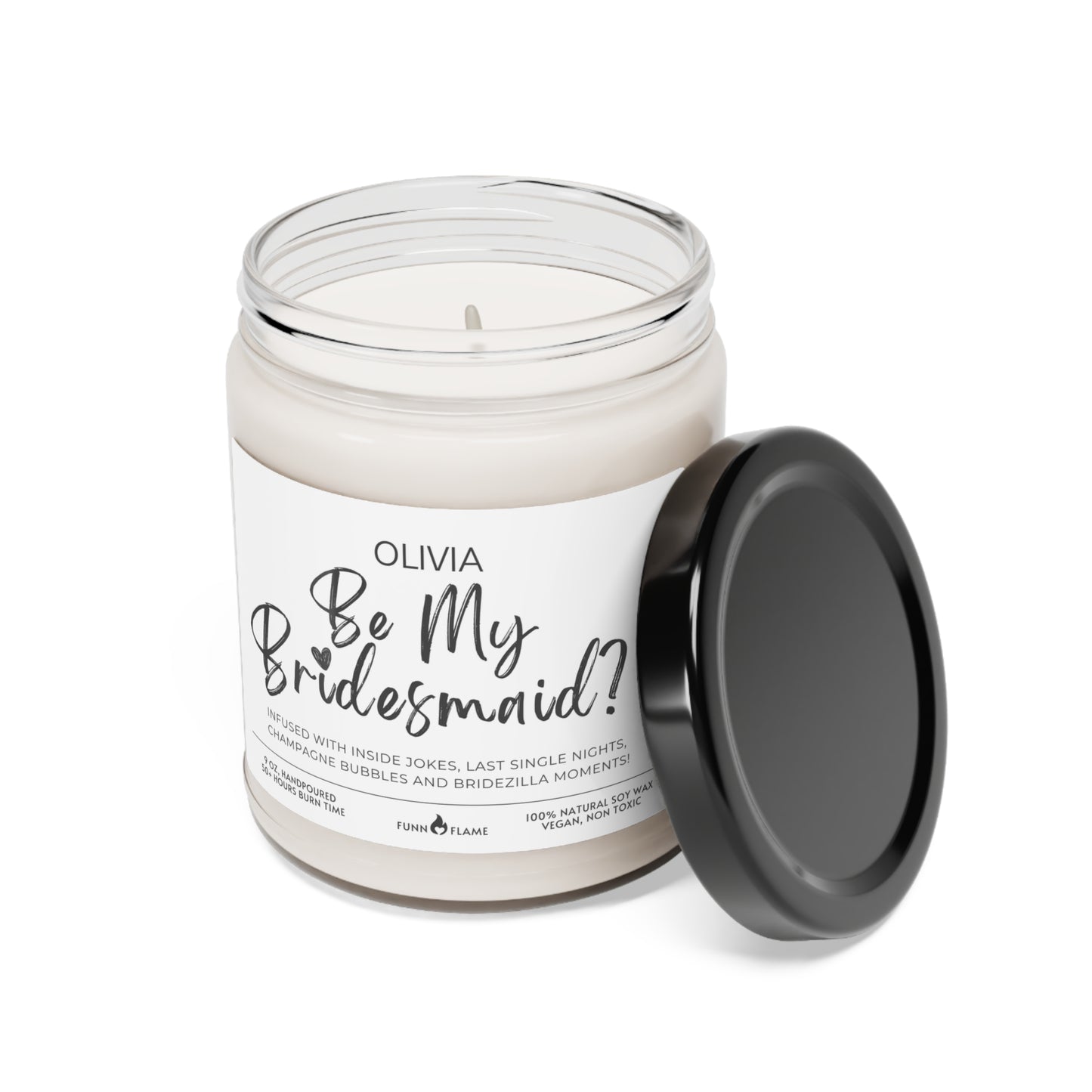 Personalized Bridesmaid Proposal Candle Gift, Bridal Party Gift (C) Besties, Candle Gift 100% Vegan Eco-Friendly - HolidayShoppingFinds
