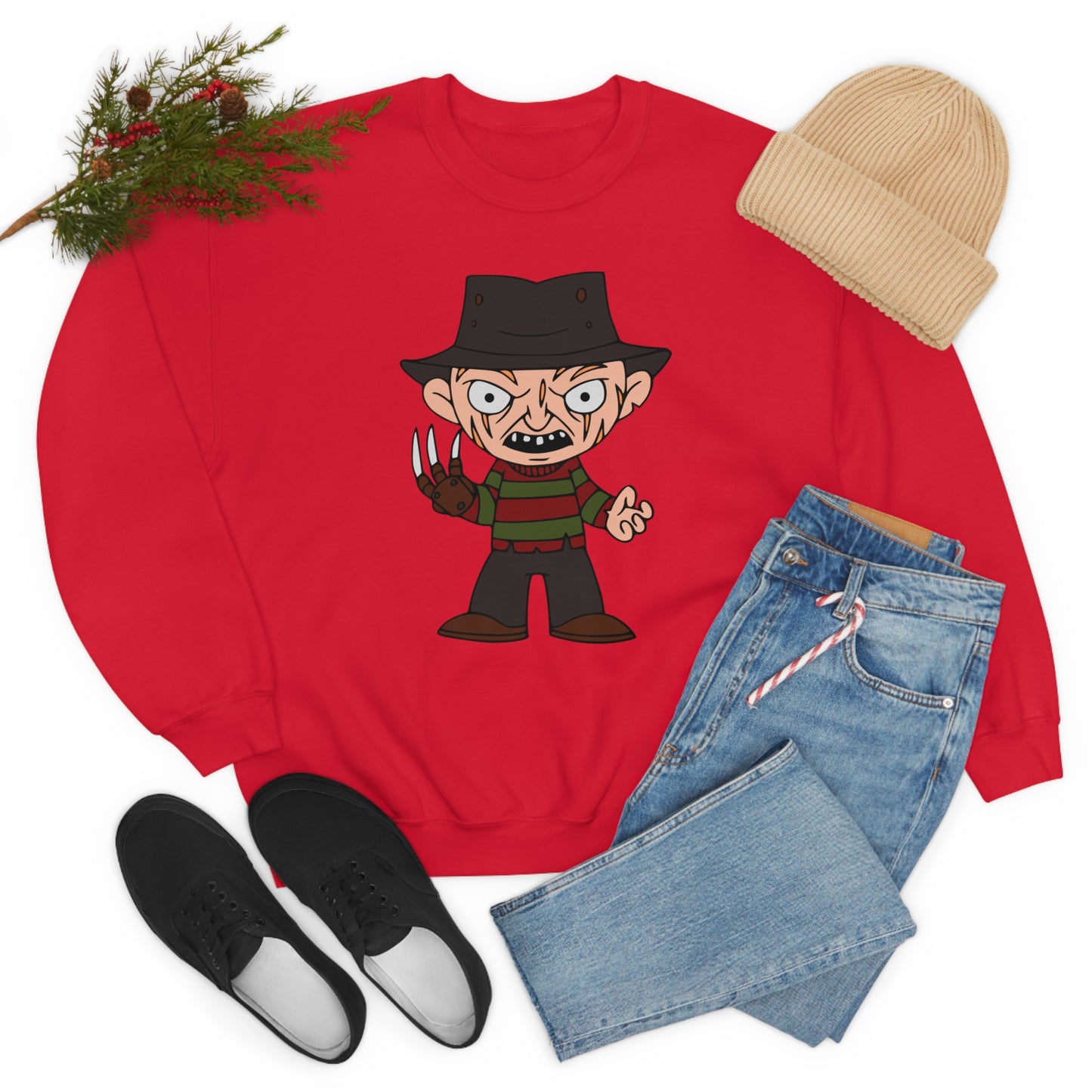 Freddy's "Whatever you do, Don't fall asleep" Halloween Unisex Sweatshirt S-5XL S Red - HolidayShoppingFinds
