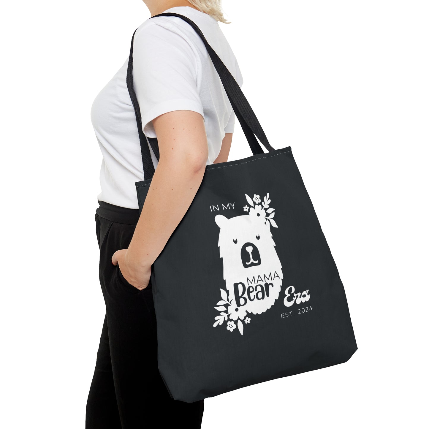 Personalized In My Mama Bear Era Tote Bag Gray Gift For Mom - HolidayShoppingFinds