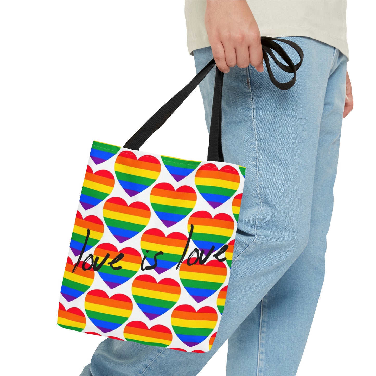 Love is Love Tote Bag, Pride LGBTQ+ Hand Tote Bag, Valentine's Day Gift - HolidayShoppingFinds