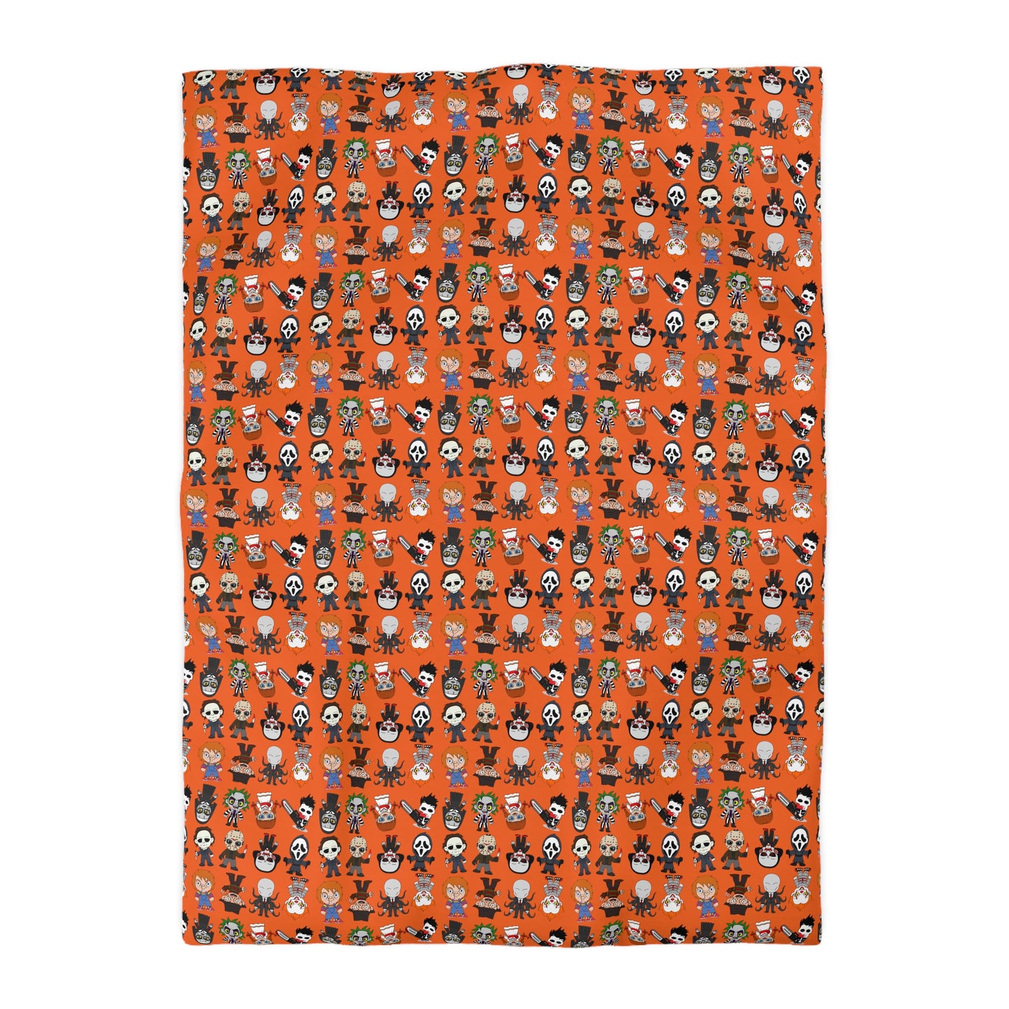 Halloween Killers Duvet Cover, Horror Movie Villains Orange Twin/TwinXL/Queen/King Duvet - HolidayShoppingFinds