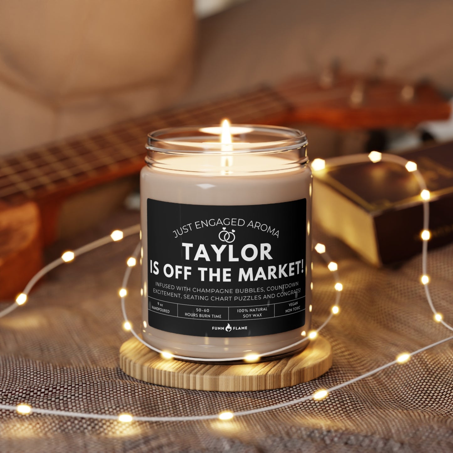 Off The Market Candle Funny Bachelor Bachelorette Party Bridal Gift (B) 100% Vegan Soy Wax Candle Eco-Friendly Long-Lasting Candle - HolidayShoppingFinds