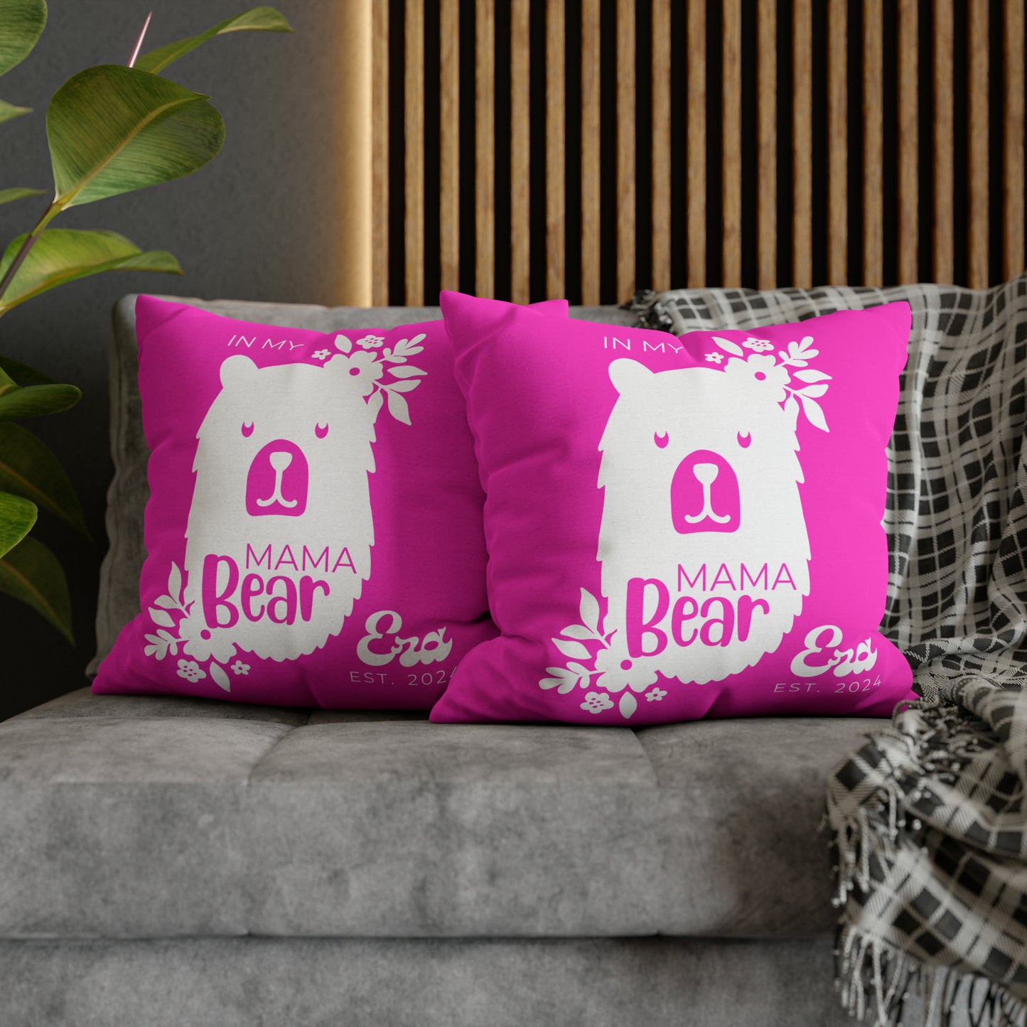Personalized In My Mama Bear Era Pillowcase Pink, Gift For Mom - HolidayShoppingFinds