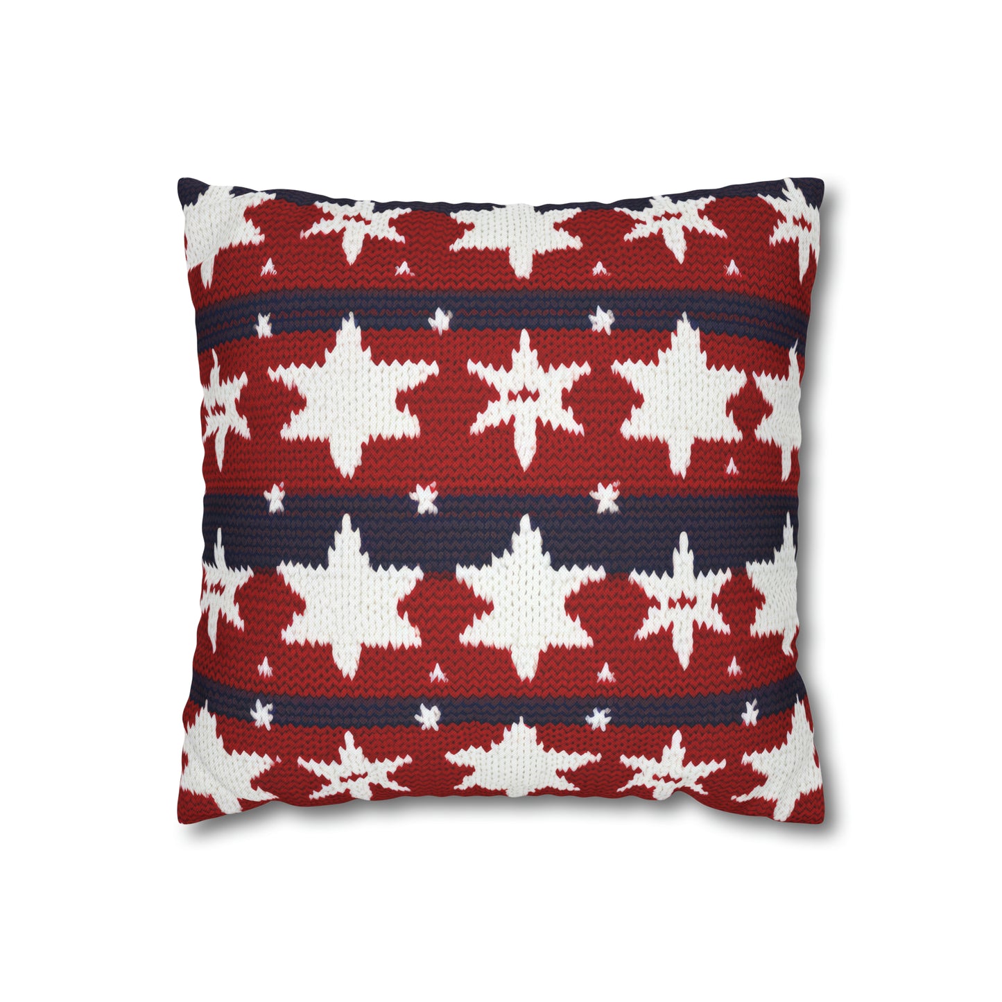 Patriotic Pillowcase American Flag Accent Square Pillow USA Red White & Blue Veterans 4th of July Memorial Day Home Decor - HolidayShoppingFinds