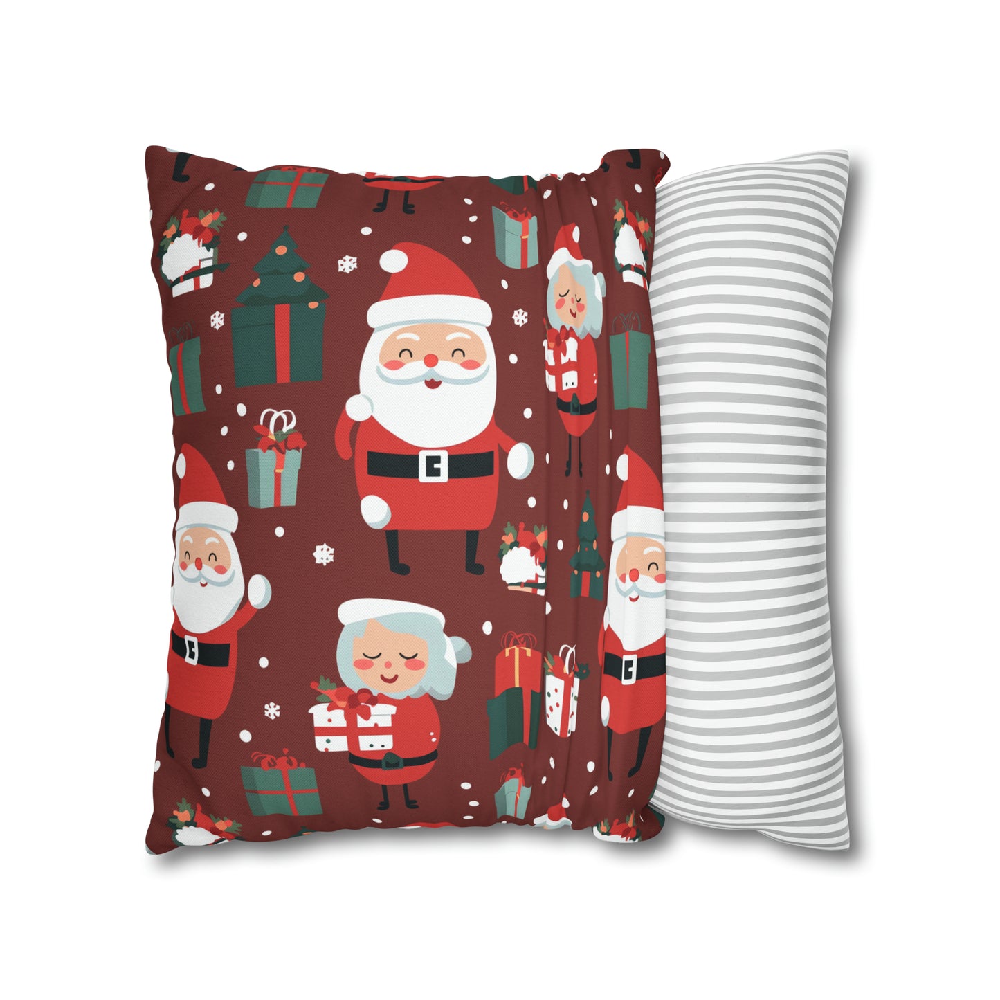 Santa & Mrs. Claus Pillowcase, Christmas Pillow Case, North Pole Home Decor - HolidayShoppingFinds