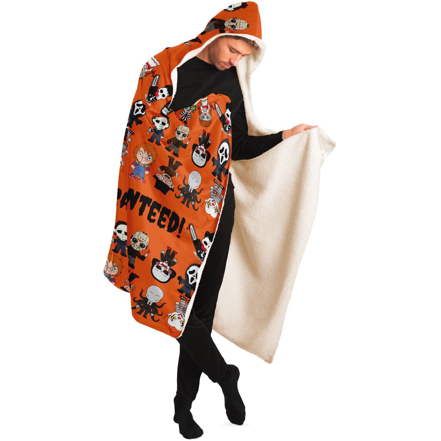 Halloween Killers Hooded Blanket "Sweet Dreams Not Guaranteed!"- Orange - HolidayShoppingFinds
