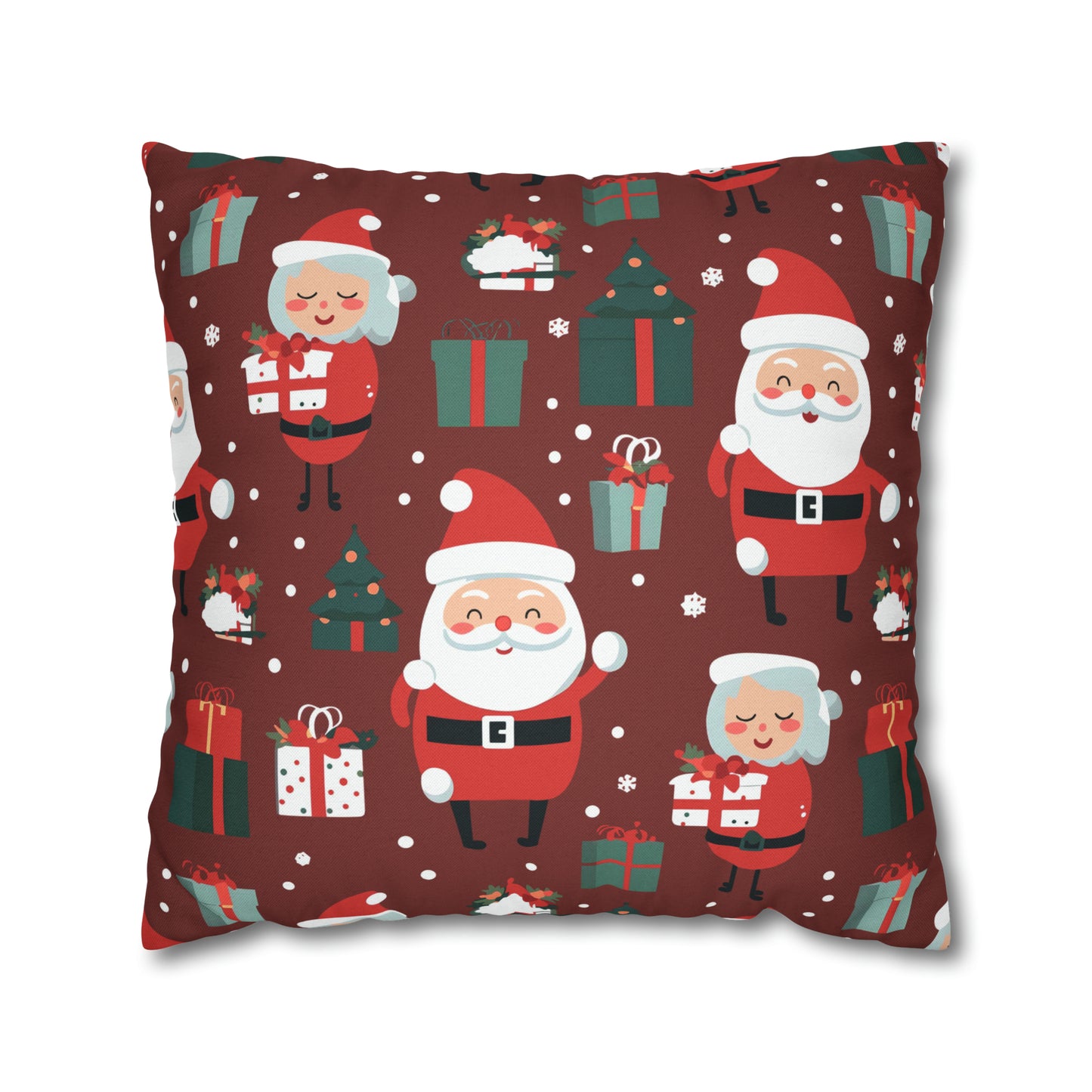 Santa & Mrs. Claus Pillowcase, Christmas Pillow Case, North Pole Home Decor - HolidayShoppingFinds