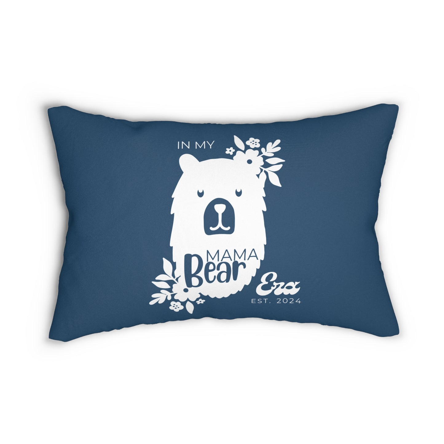 Personalized In My Mama Bear Era Lumbar Pillow Blue, Gift for Mom 20" × 14" - HolidayShoppingFinds