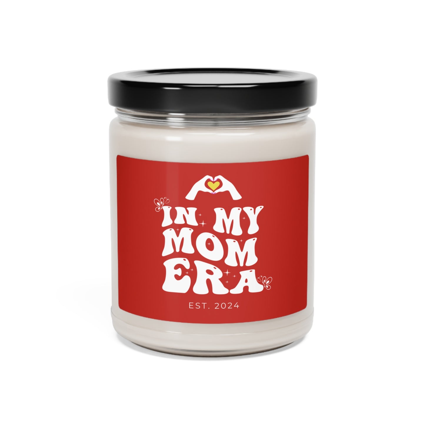 In My Mom Era Candle, Personalized Gift for Mother, Red 100% Vegan Soy Wax Scented Candle, Eco-Friendly Candle White Sage + Lavender 9oz - HolidayShoppingFinds