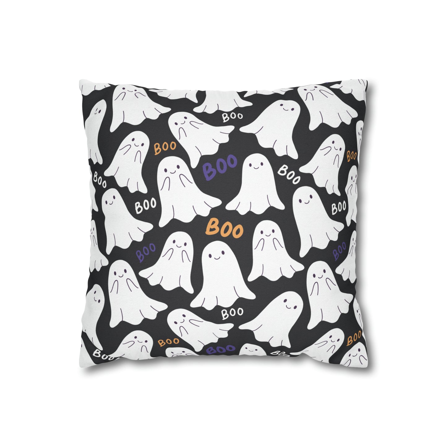 BOO Ghost Decorative Pillowcase Halloween Ghost Spooky Sofa Pillow B&W - HolidayShoppingFinds