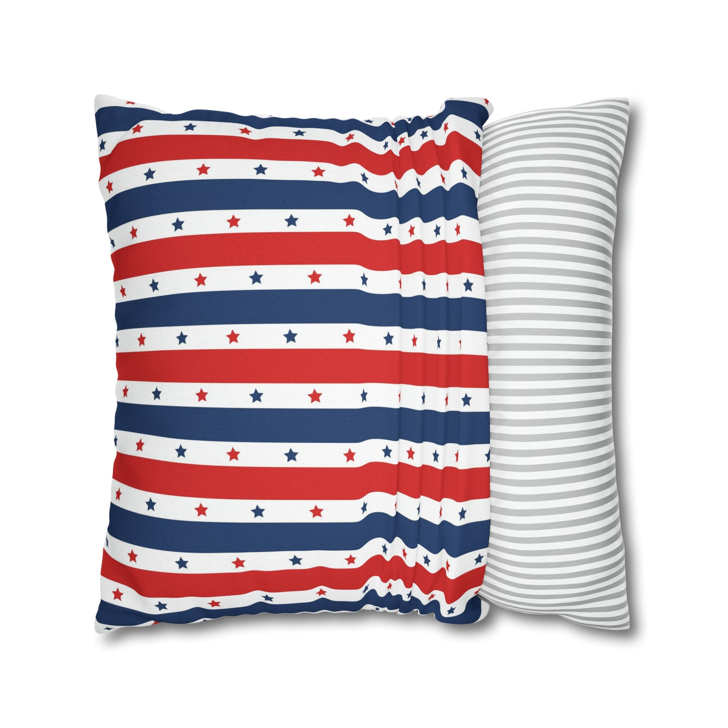 Patriotic Pillowcase, Stars & Stripes American Flag Accent Pillow Cover, Veterans 4th of July Memorial Day Home Decor - HolidayShoppingFinds
