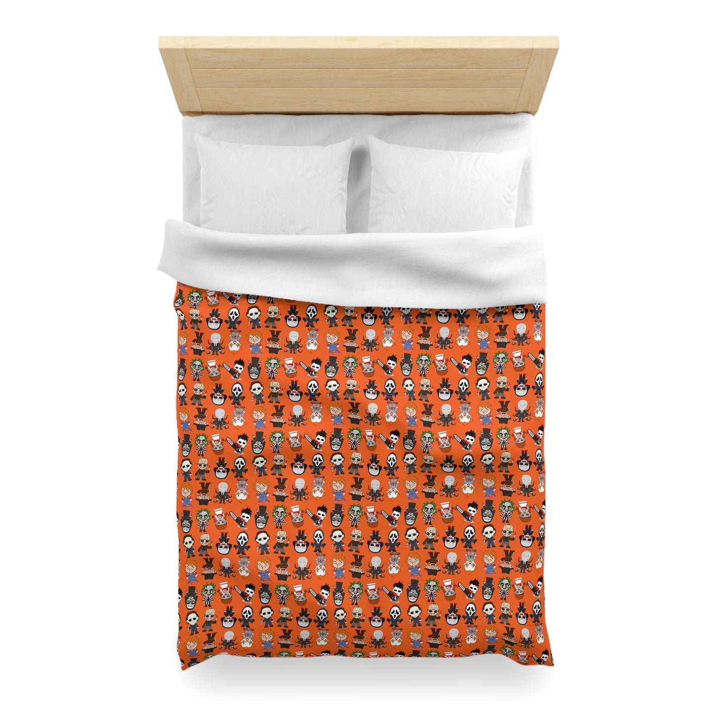 Halloween Killers Duvet Cover, Horror Movie Villains Orange Twin/TwinXL/Queen/King Duvet Twin XL White - HolidayShoppingFinds