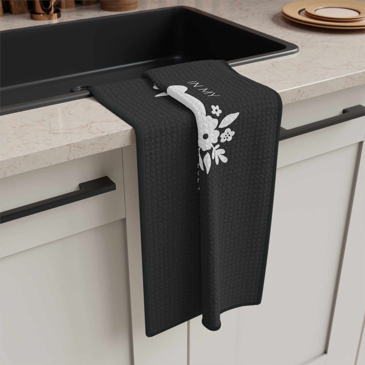 Personalized Mama Bear Kitchen Towel Grey, Custom Towel, Gift For Mom - HolidayShoppingFinds