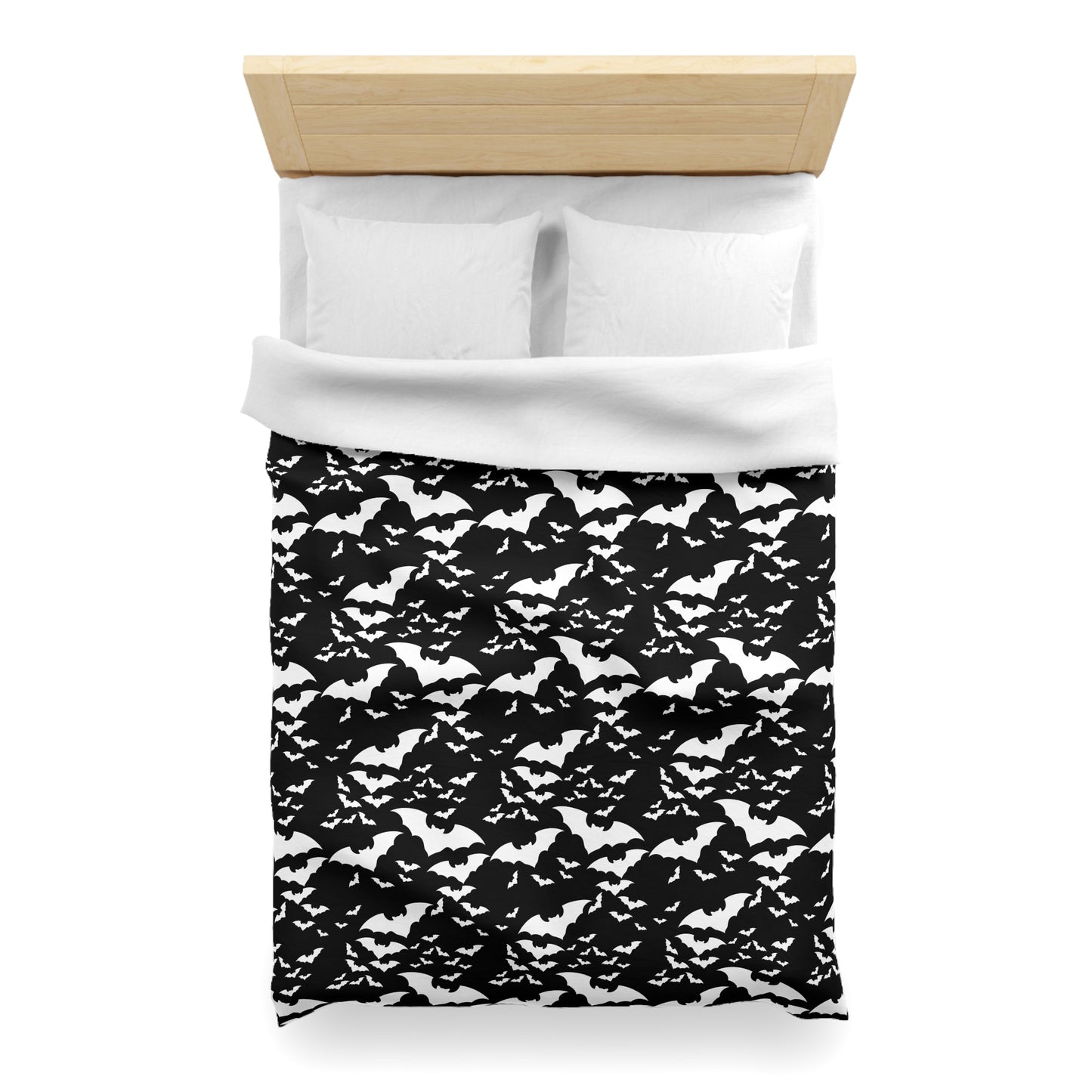 Spooky Bats Duvet Cover, Halloween Gothic Black Duvet, Twin/TwinXL/Queen/King Duvet Twin XL White - HolidayShoppingFinds