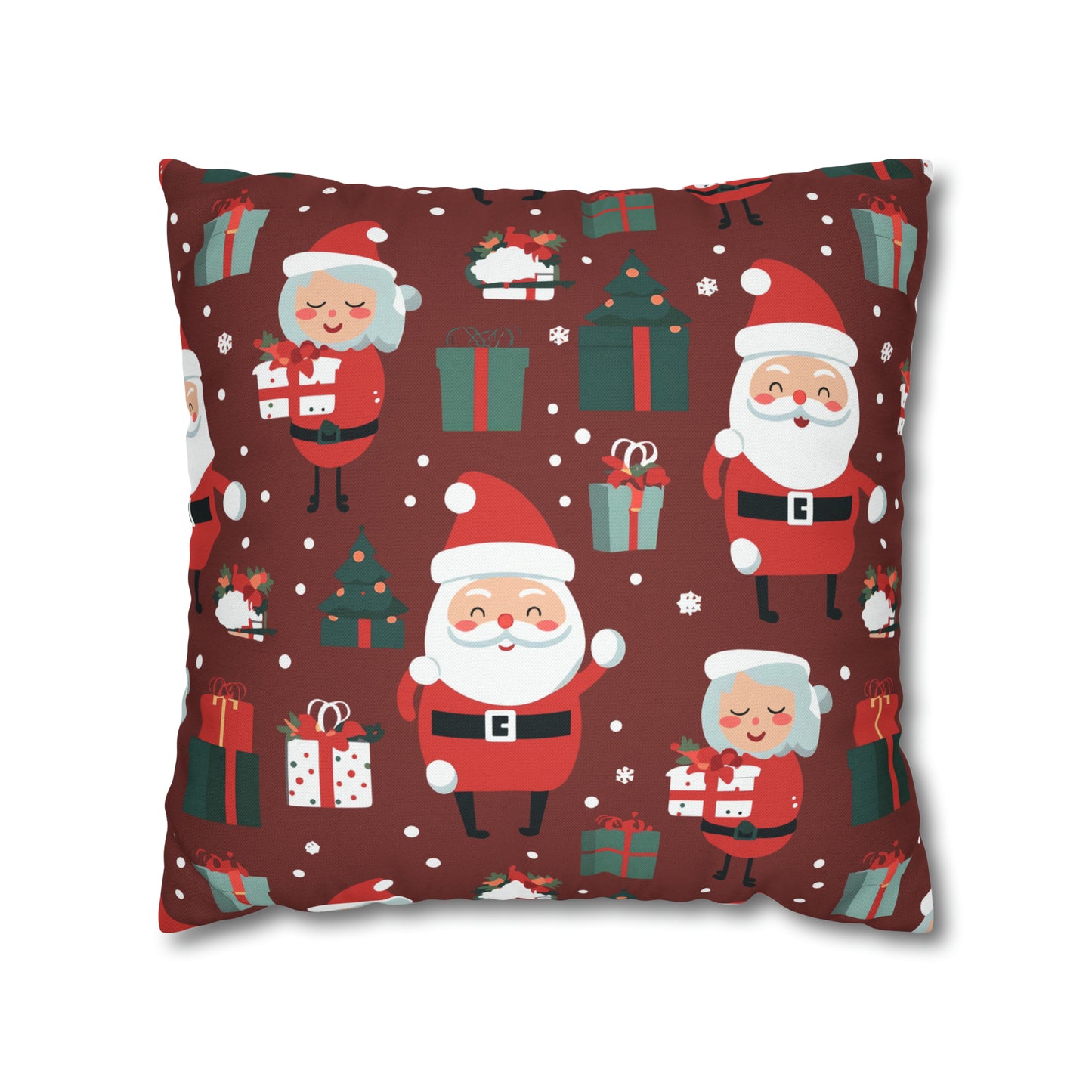 Santa & Mrs. Claus Pillowcase, Christmas Pillow Case, North Pole Home Decor - HolidayShoppingFinds