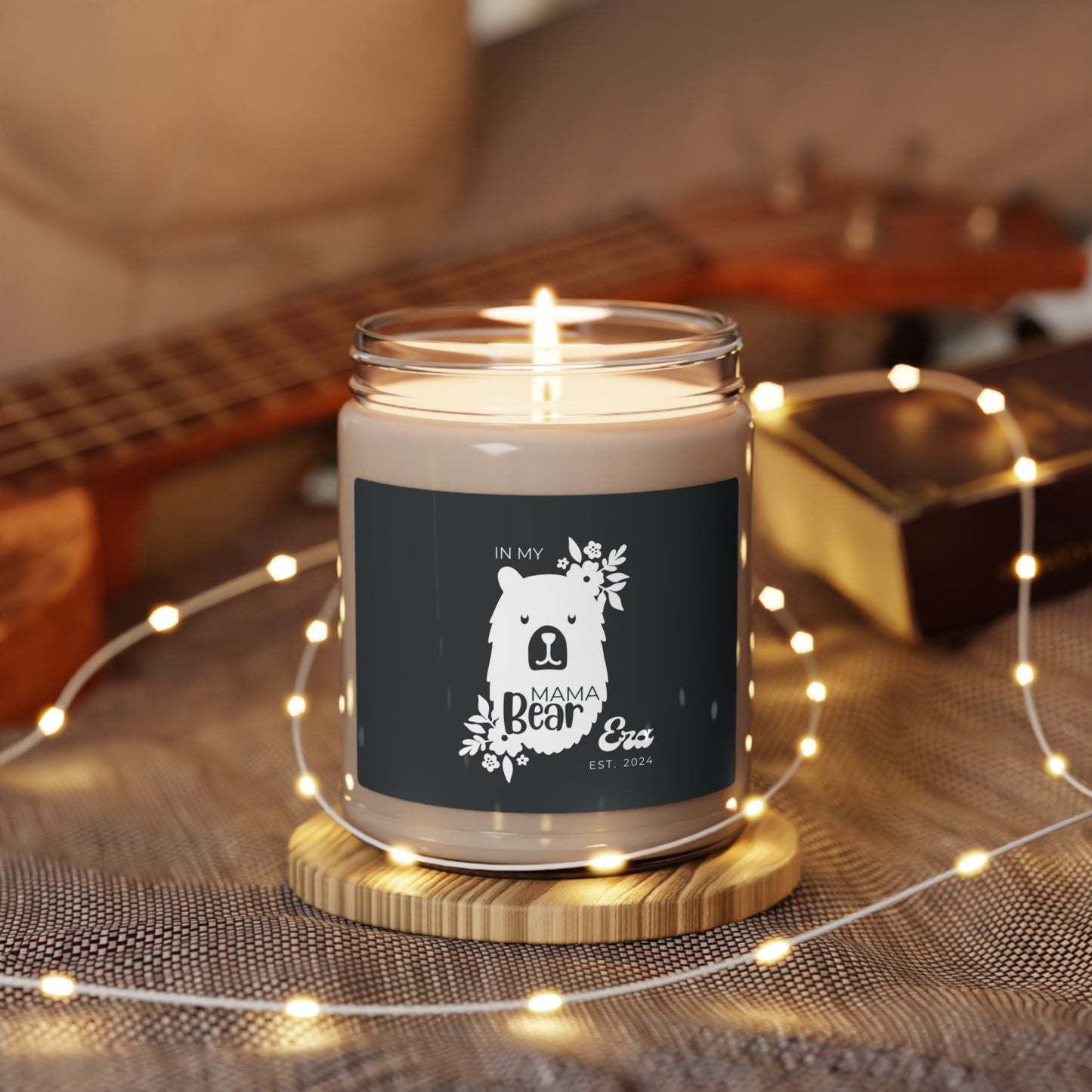 In My Mama Bear Era Candle, Personalized Gift for Mother, B&W 100% Vegan Soy Wax Scented Candle Eco-Friendly Long-Lasting Candle - HolidayShoppingFinds