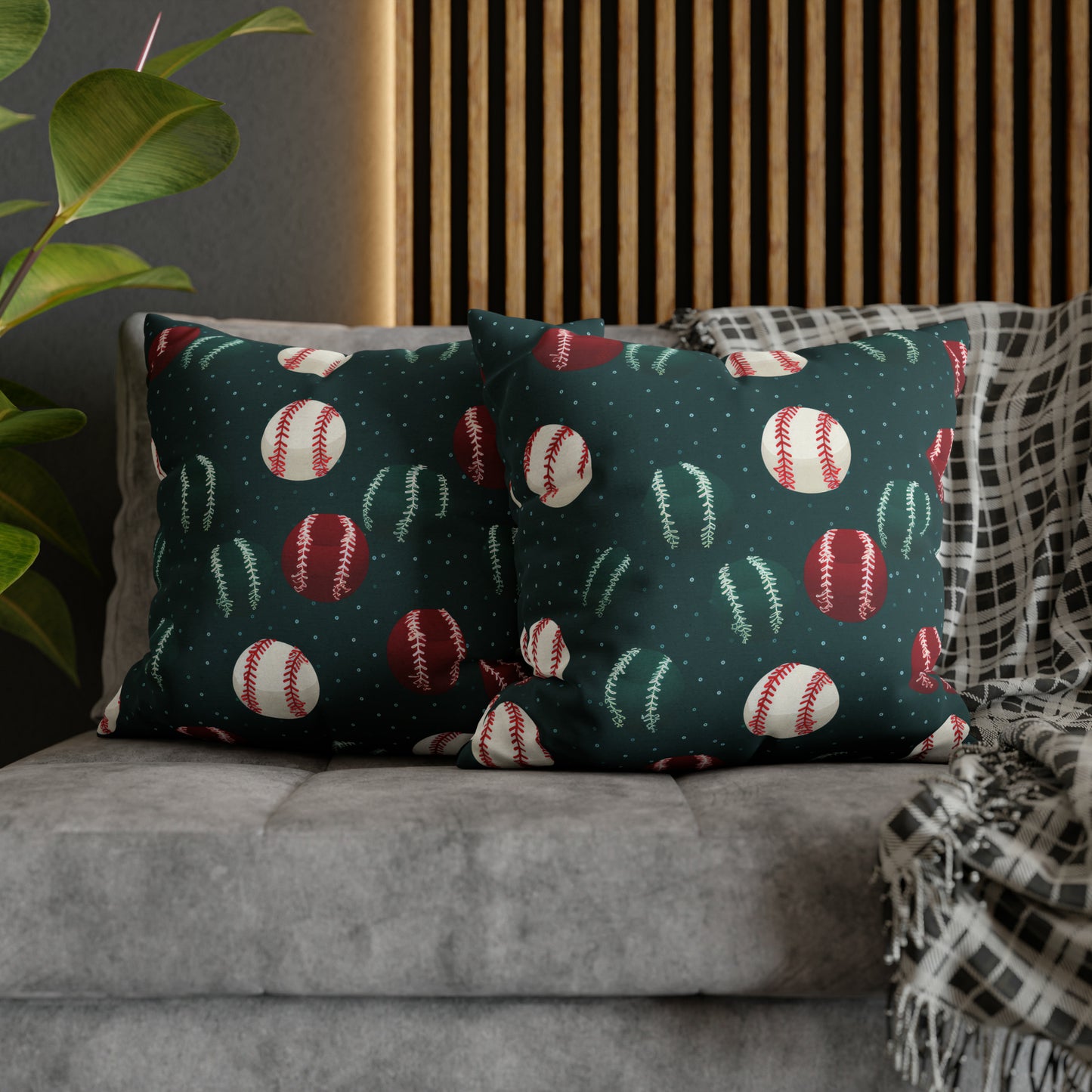 Baseball Green Pillowcase Cushion Cover Accent Pillow Case Cover - HolidayShoppingFinds