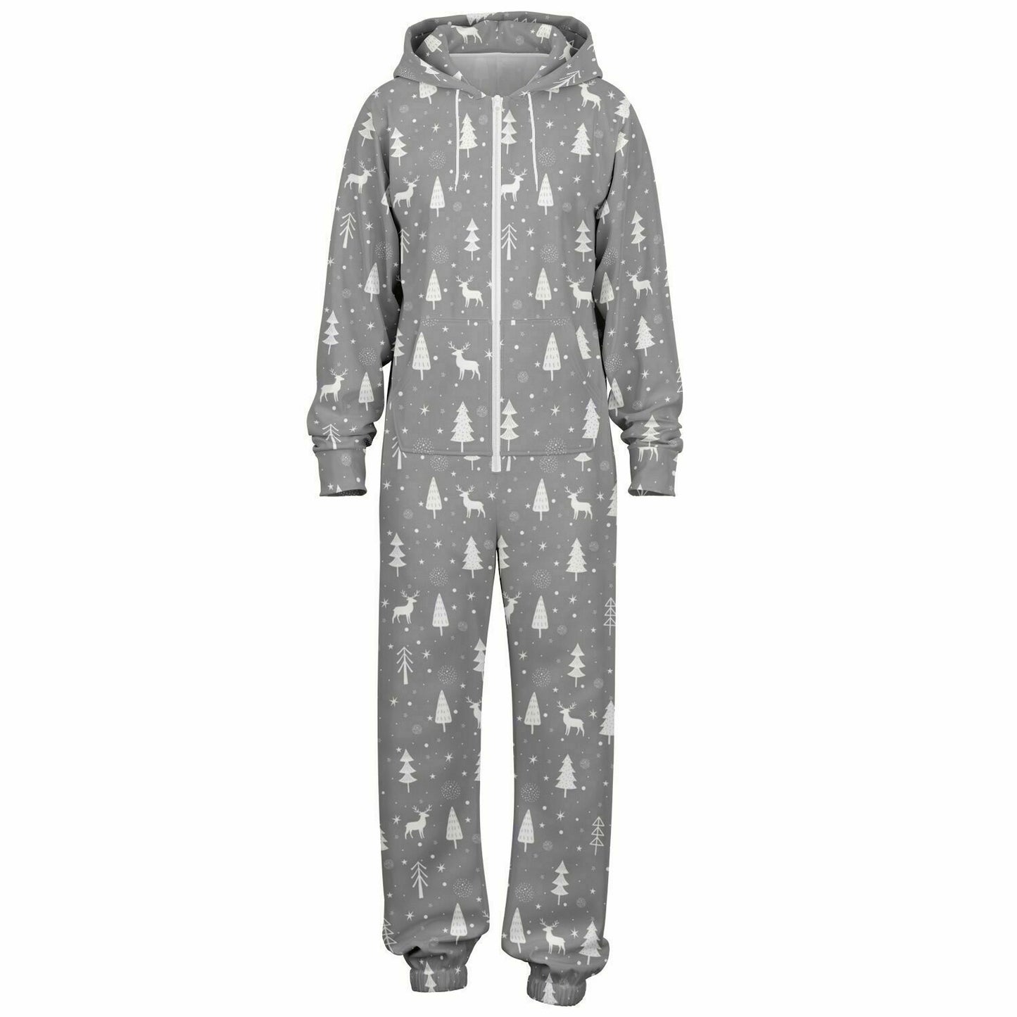 Gray Winter's Tale Jumpsuit Adult Onesie Gender-Neutral Athletic PJs - HolidayShoppingFinds