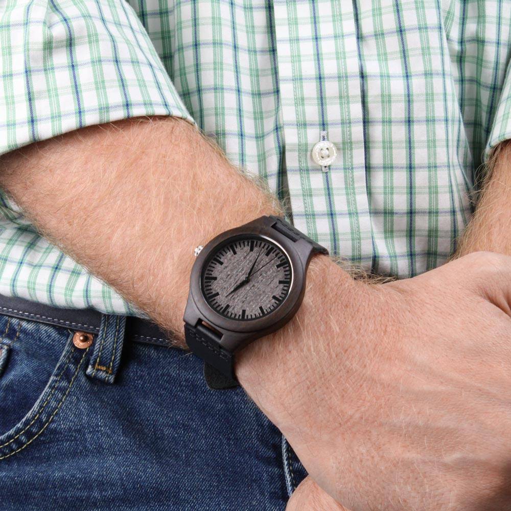 Funny Engraved Wooden Watch Gift for Dad, Father's Day Gift From Son or Daughter - HolidayShoppingFinds