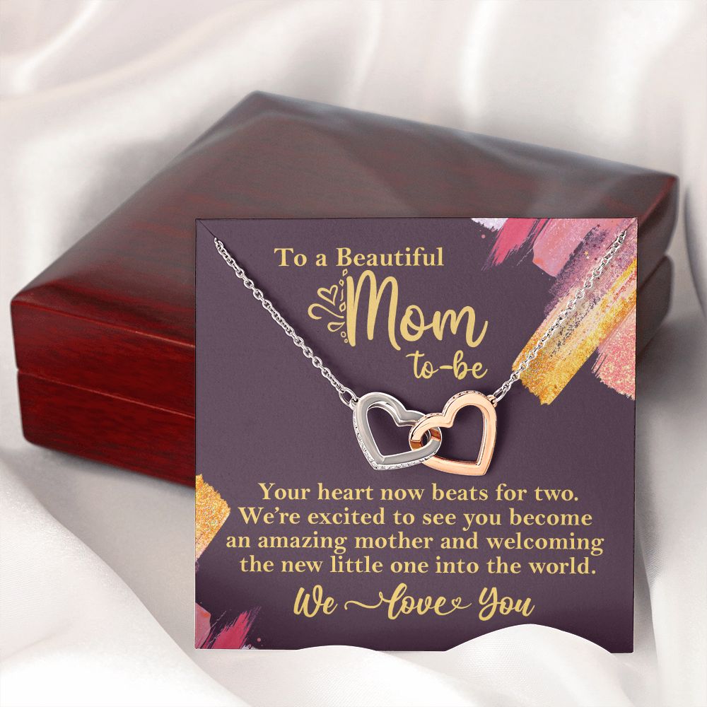 To A Beautiful Mom-To-Be Necklace Gift for Pregnant Expecting Mom - HolidayShoppingFinds