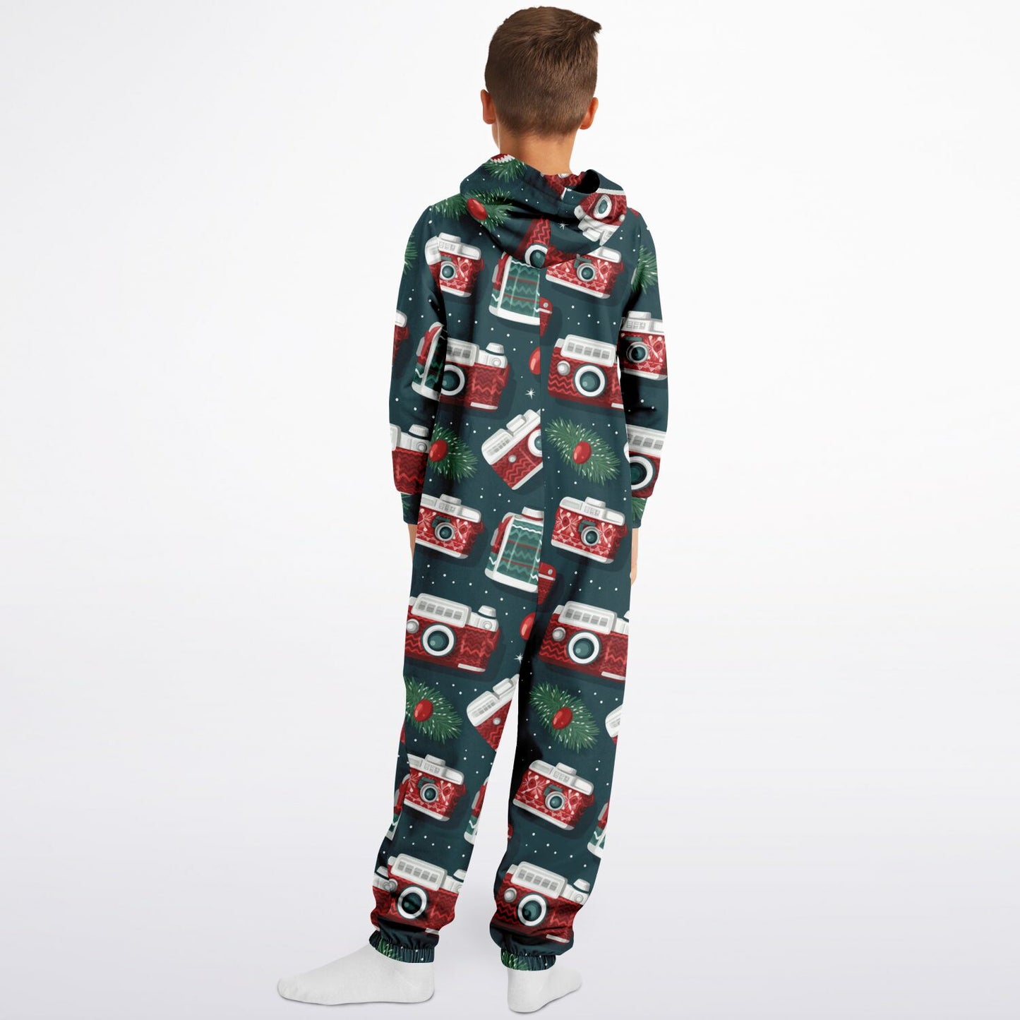 Vintage Camera Holiday Teens Onesie: Boys & Girls Union Suit Athletic Green Jumpsuit - HolidayShoppingFinds