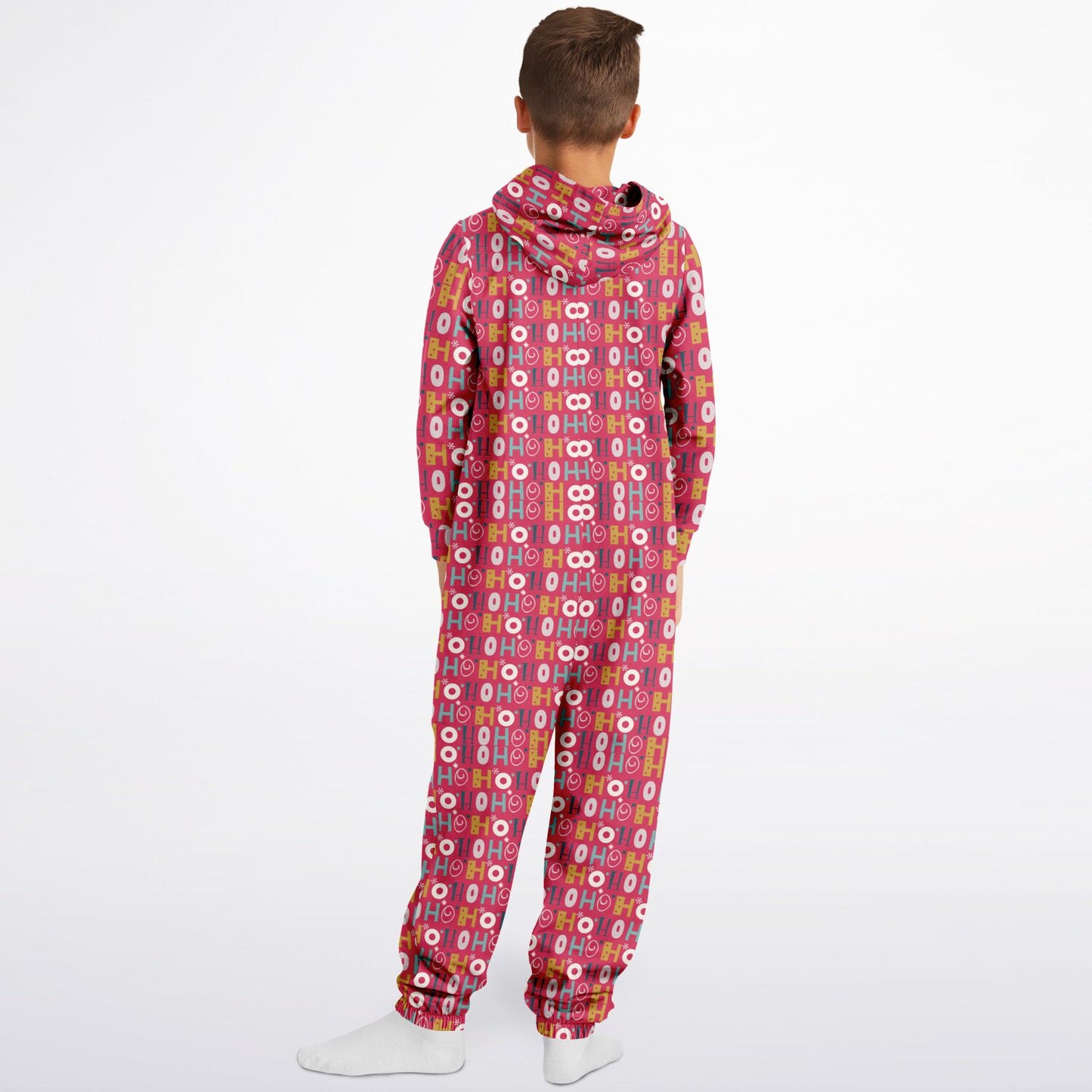Ho Ho Holiday Red Teens Onesie: Boys & Girls Union Suit Athletic Jumpsuit - HolidayShoppingFinds