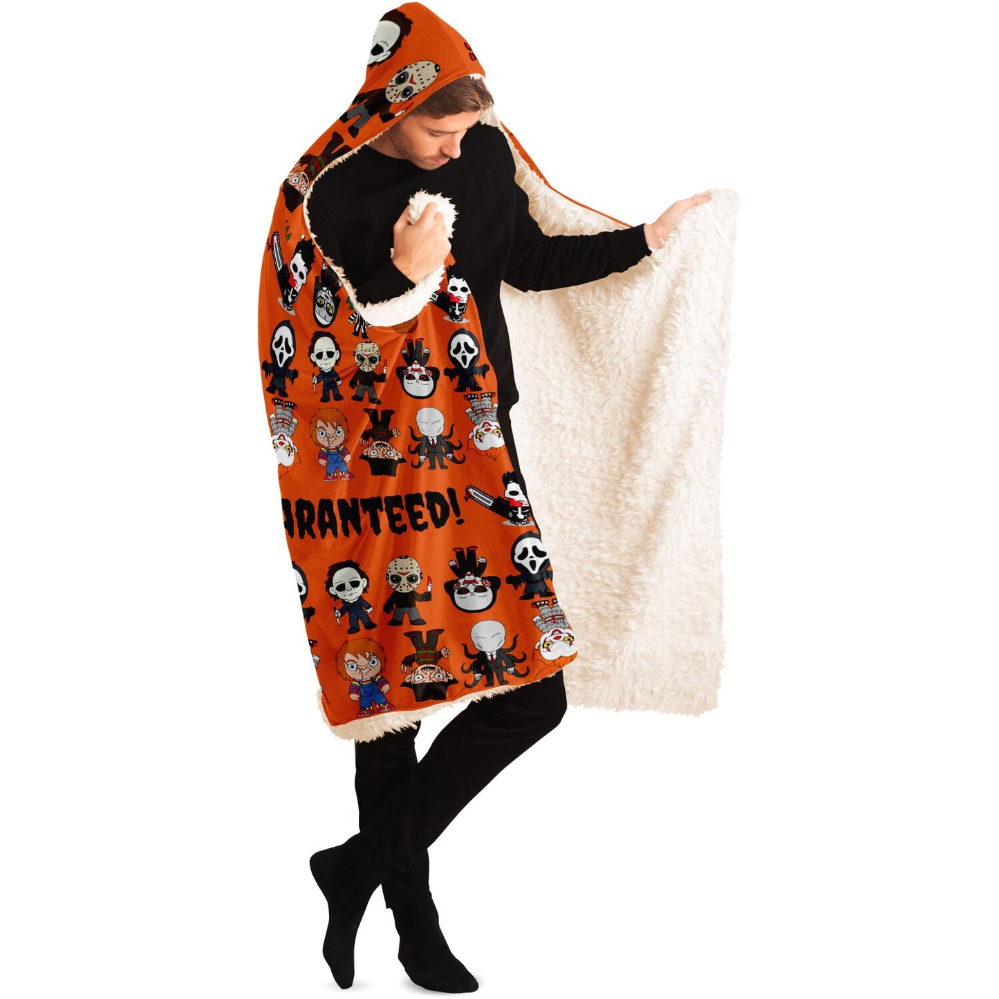 Halloween Killers Hooded Blanket "Sweet Dreams Not Guaranteed!"- Orange - HolidayShoppingFinds