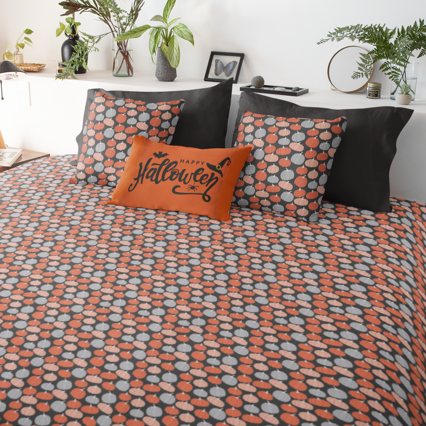 Pumpkins Duvet Cover, Fall Orange Duvet Twin/TwinXL/Queen/King Duvet - HolidayShoppingFinds
