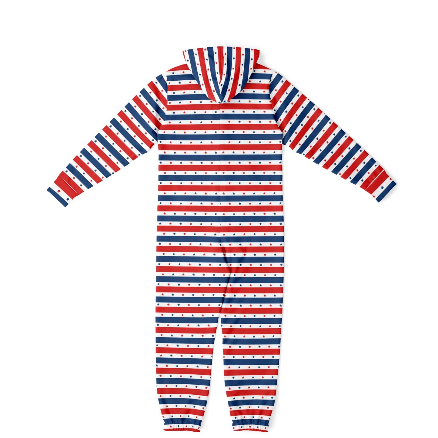 Star-spangled Adult Jumpsuit, Red White & Blue Onesie Athletic Union Suit - HolidayShoppingFinds