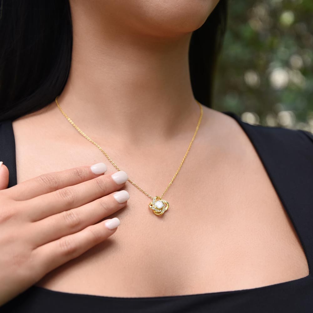 To My Wife Necklace, Mother's Day Gift for Wife, Wife Gift from Husband, Wife Necklace, For Wife from Husband, Gold Love Knot Necklace - HolidayShoppingFinds