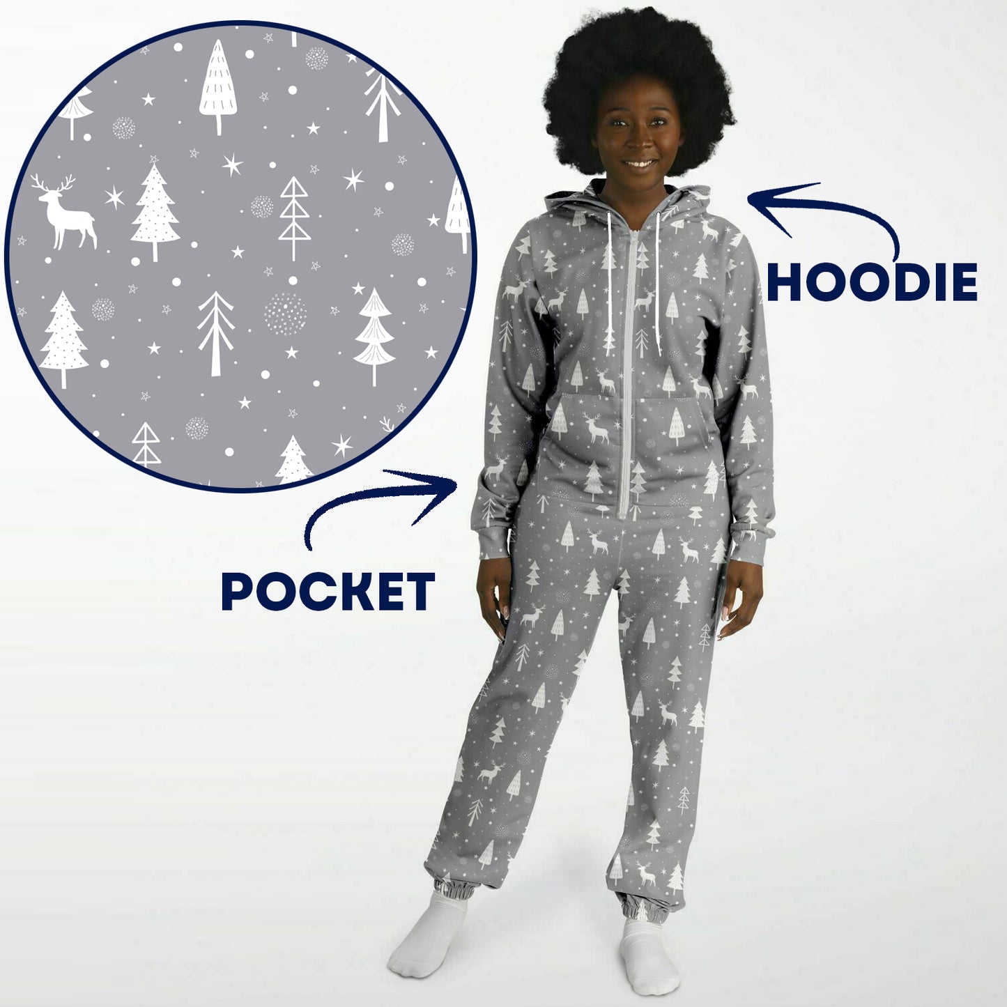 Gray Winter's Tale Jumpsuit Adult Onesie Gender-Neutral Athletic PJs - HolidayShoppingFinds