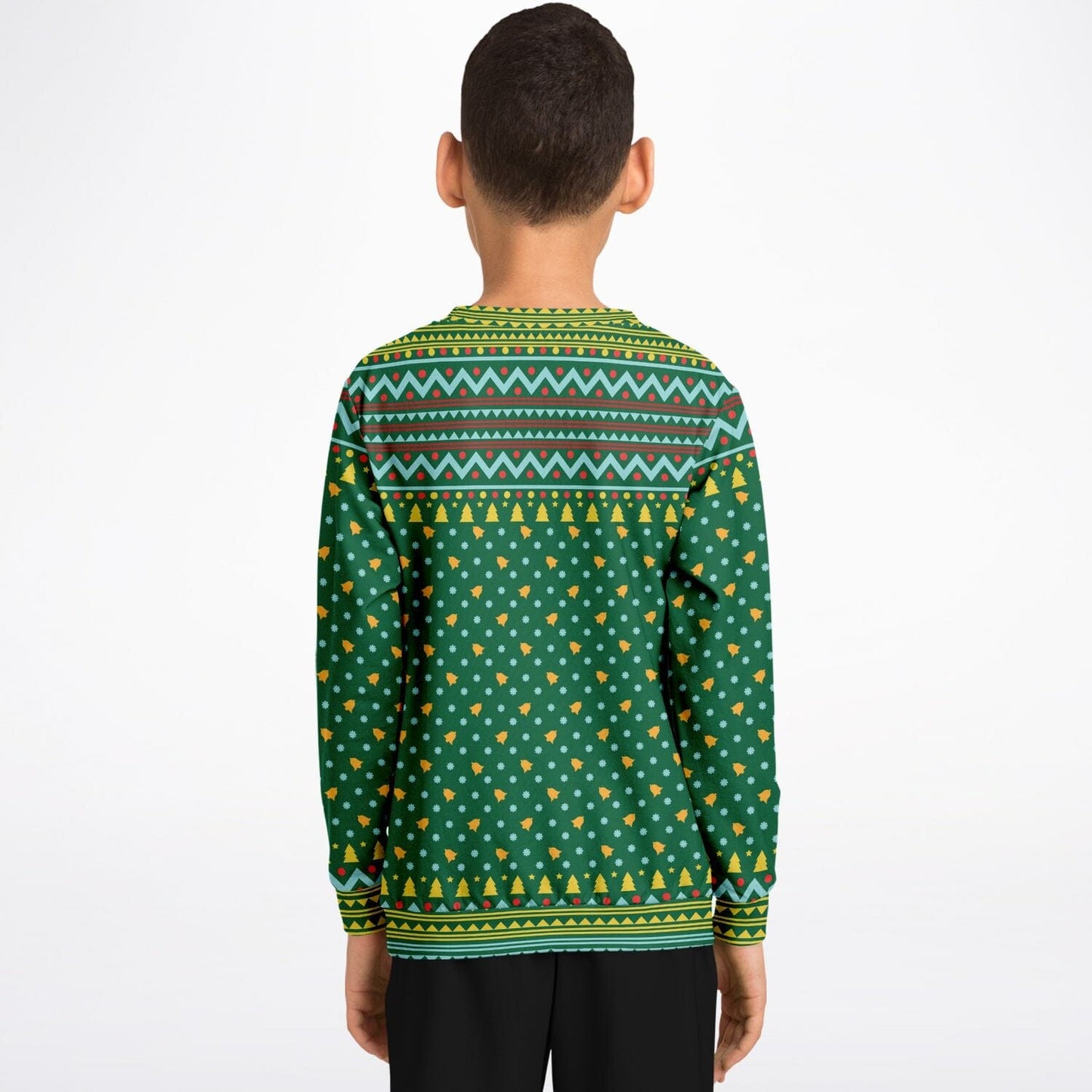 Merry Deermas Ugly Christmas Sweatshirt Kids Athletic Unisex Sweater - HolidayShoppingFinds