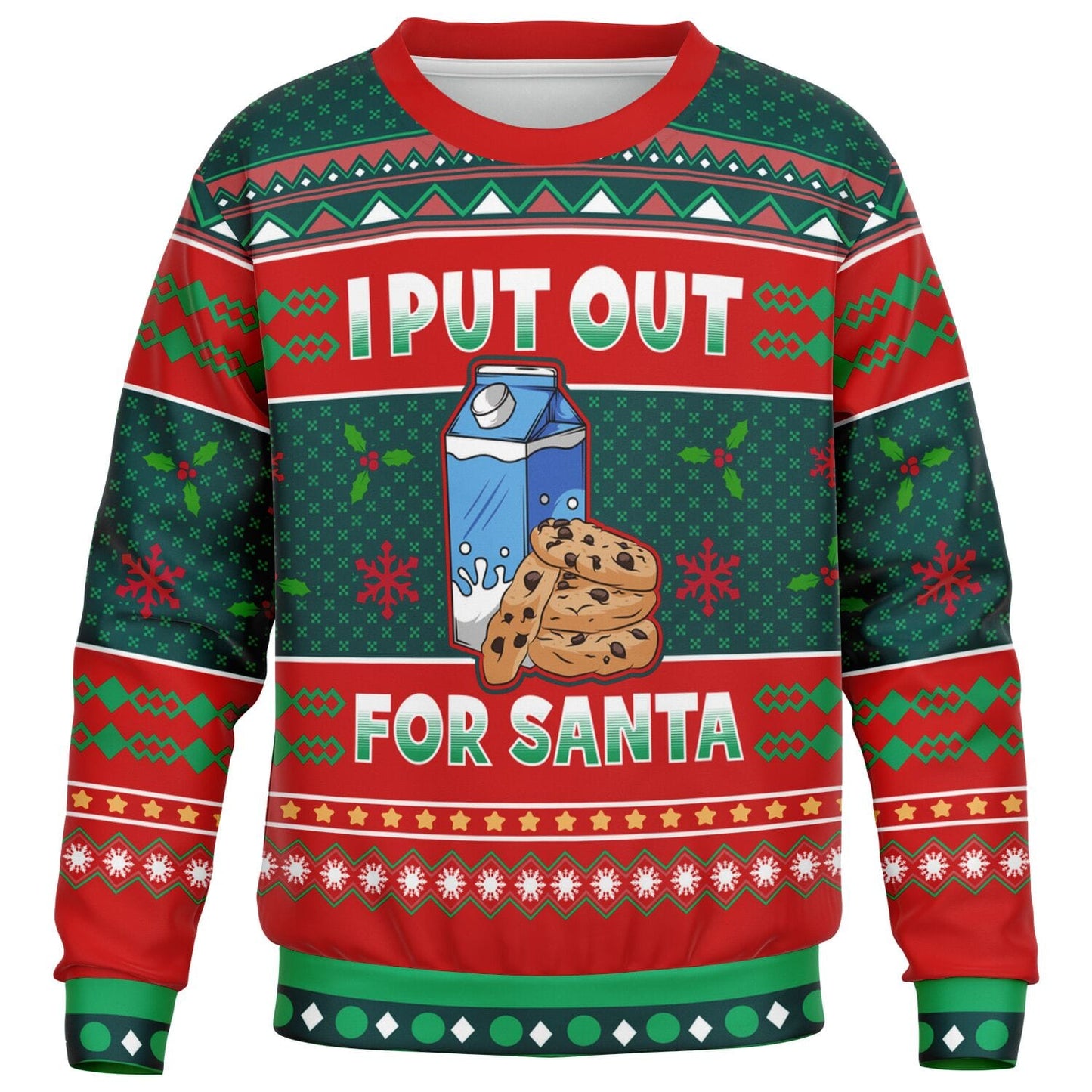 I put out for Santa Ugly Christmas Sweatshirt Funny Xmas Kids Unisex - HolidayShoppingFinds