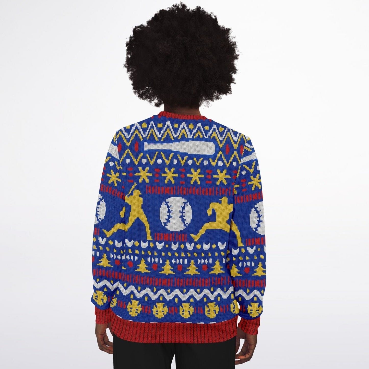Home for Christmas Ugly Christmas Sweatshirt Baseball Fan Aficionado - HolidayShoppingFinds
