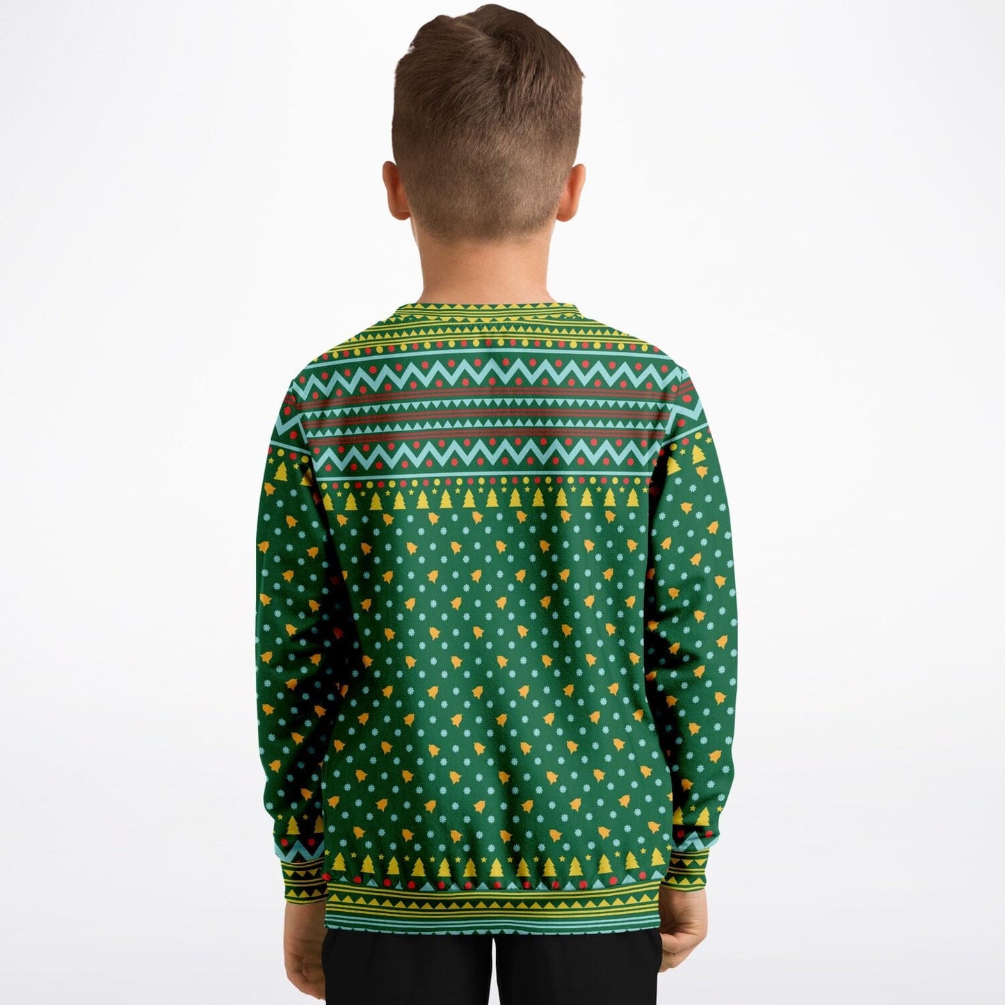 Merry Deermas Ugly Christmas Sweatshirt Kids Athletic Unisex Sweater - HolidayShoppingFinds