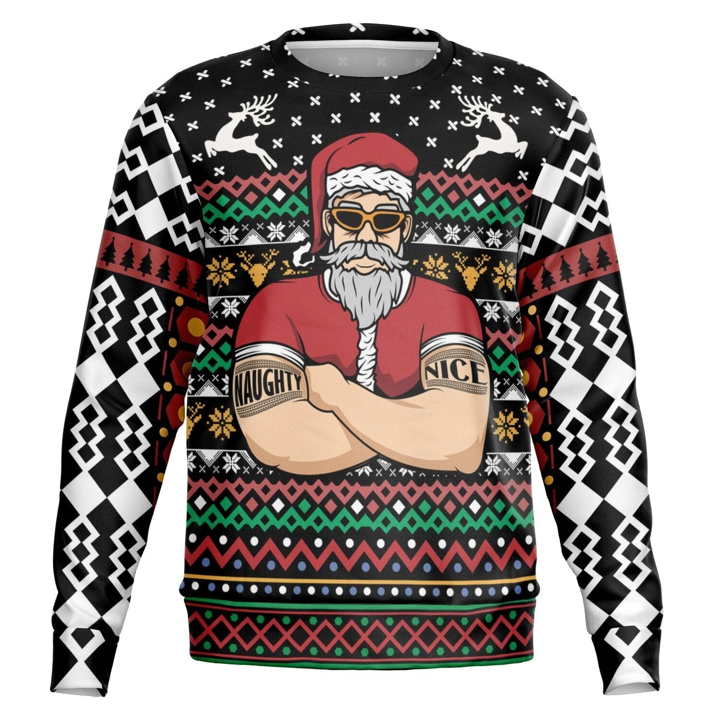 Santa Bouncer Ugly Christmas Sweatshirt Mens Womens Funny Sweater - HolidayShoppingFinds