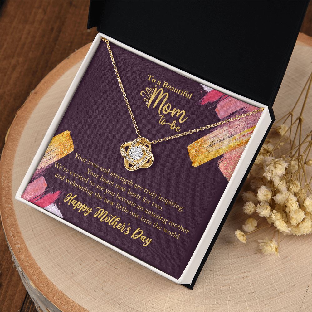 To Beautiful Mom-to-be Necklace, 1st Mothers Day Gift for Pregnant Mom - HolidayShoppingFinds