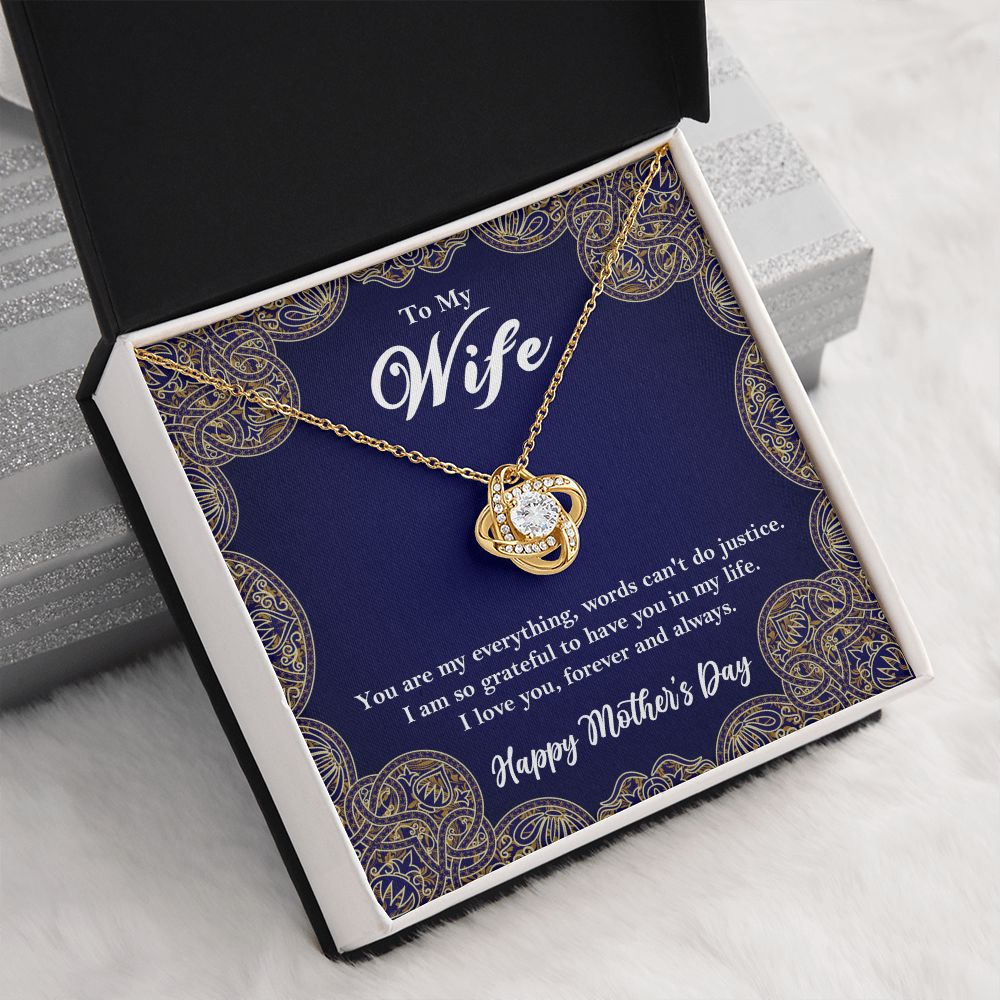 To My Wife Love Knot Necklace, Wife Mother's Day Gift from Husband, Wife Gift - HolidayShoppingFinds